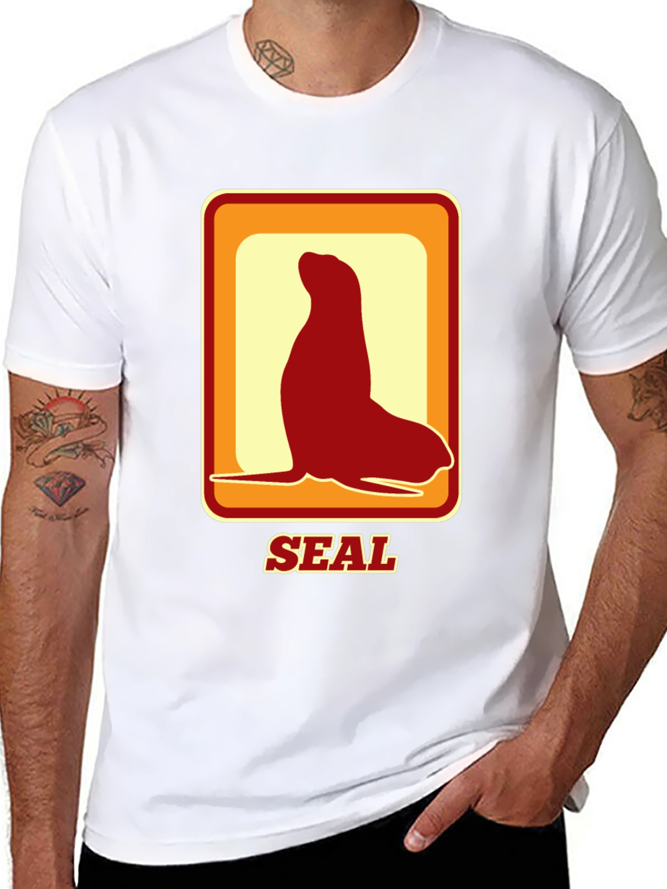 Retro Seal T-Shirt - Black Tee