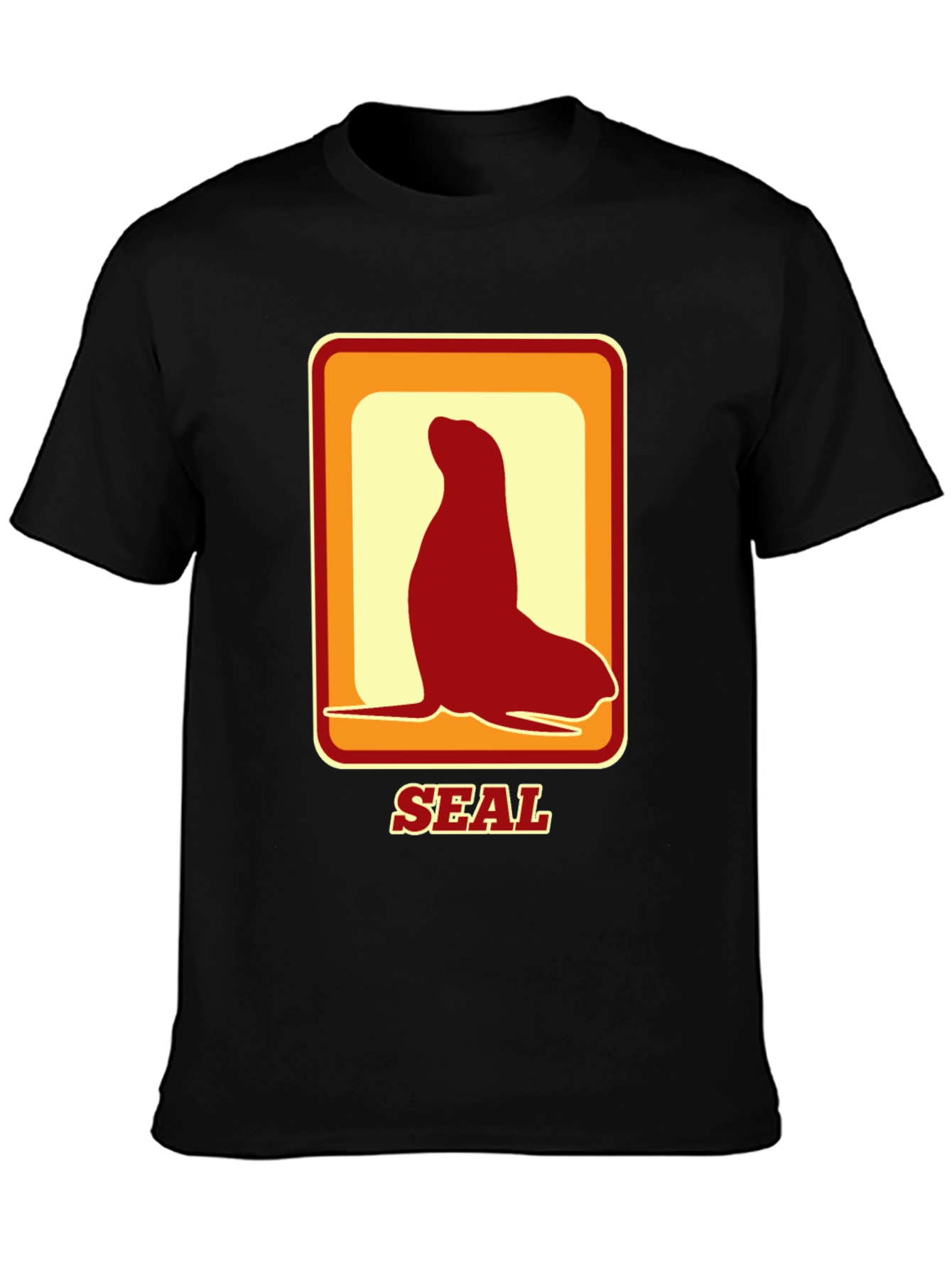 Retro Seal T-Shirt - Black Tee