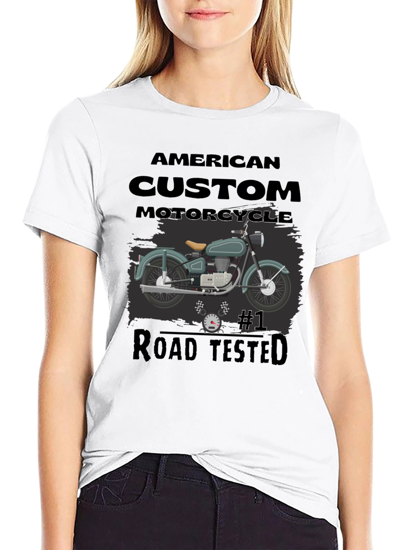 American Custom Motorcycle Graphic T-Shirt