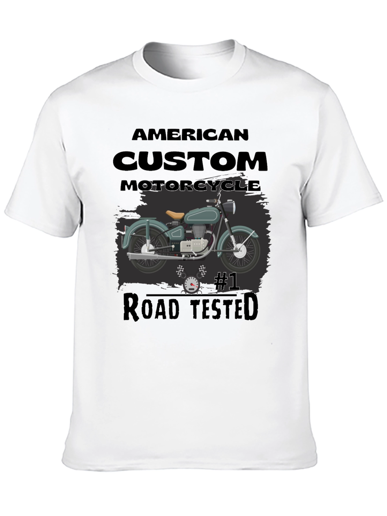 American Custom Motorcycle Graphic T-Shirt