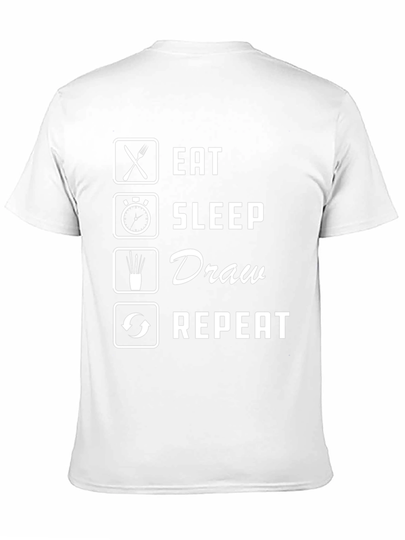 Eat Sleep Draw Repeat Graphic Tee