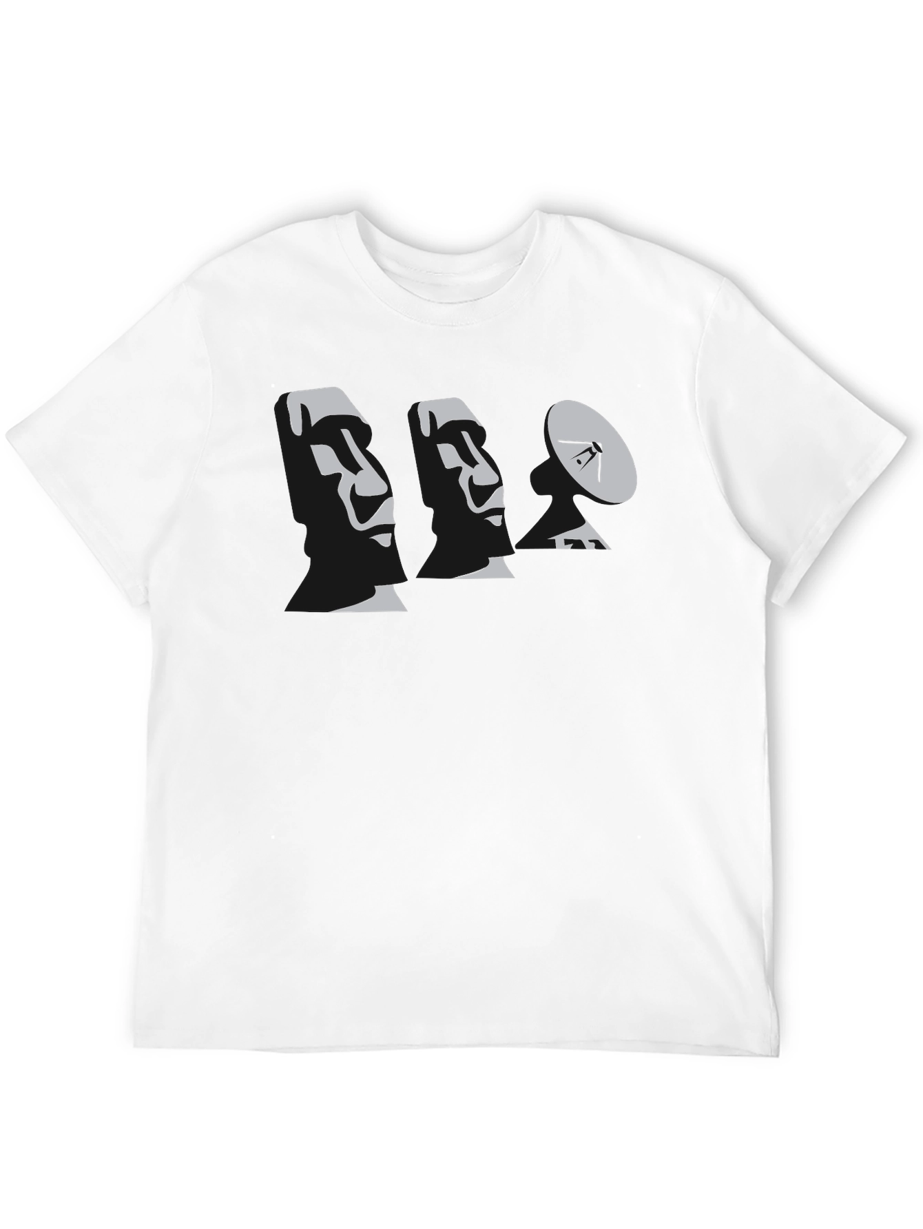 Moai Satellite T-Shirt - Black Graphic Tee