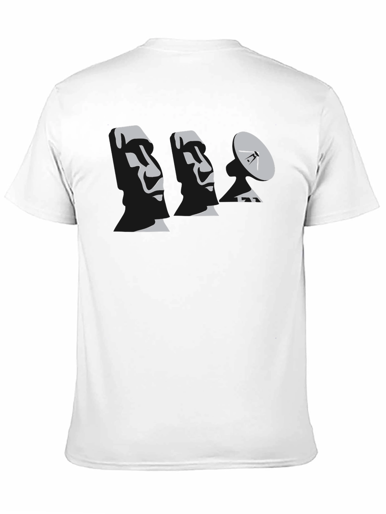 Moai Satellite T-Shirt - Black Graphic Tee