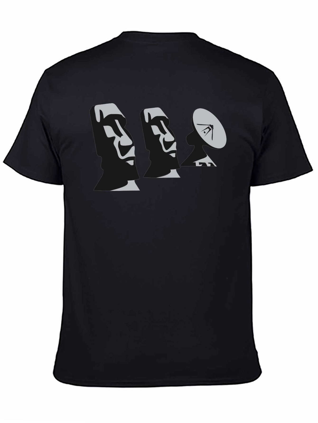 Moai Satellite T-Shirt - Black Graphic Tee