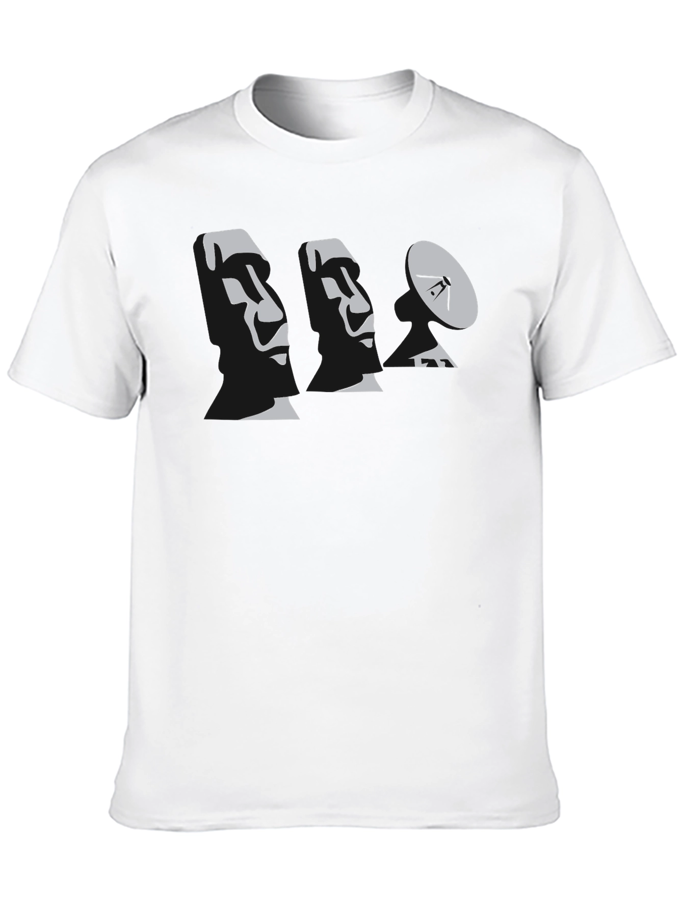 Moai Satellite T-Shirt - Black Graphic Tee