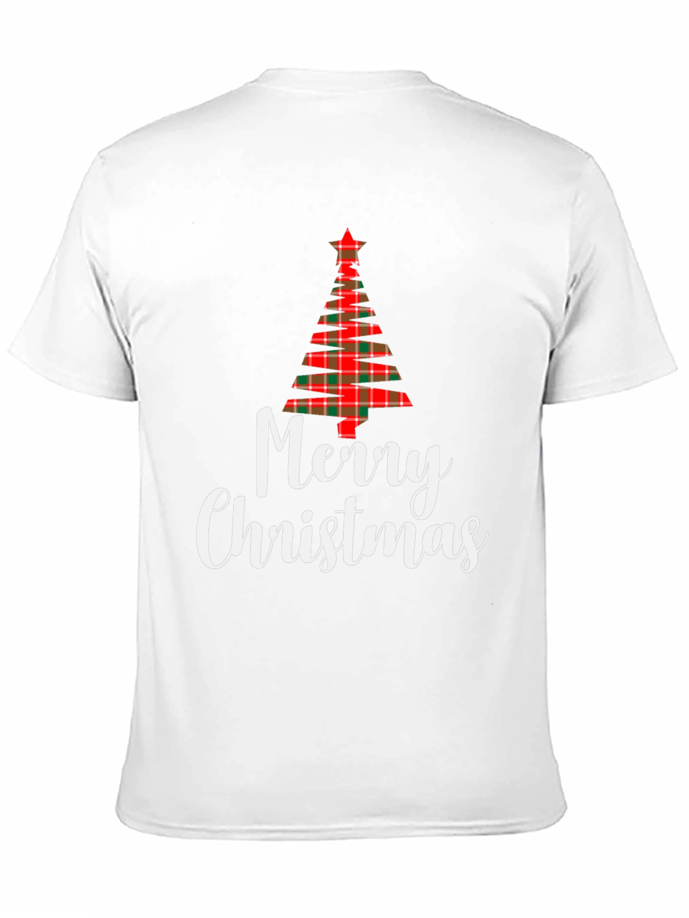 Festive Plaid Christmas Tree Graphic Tee