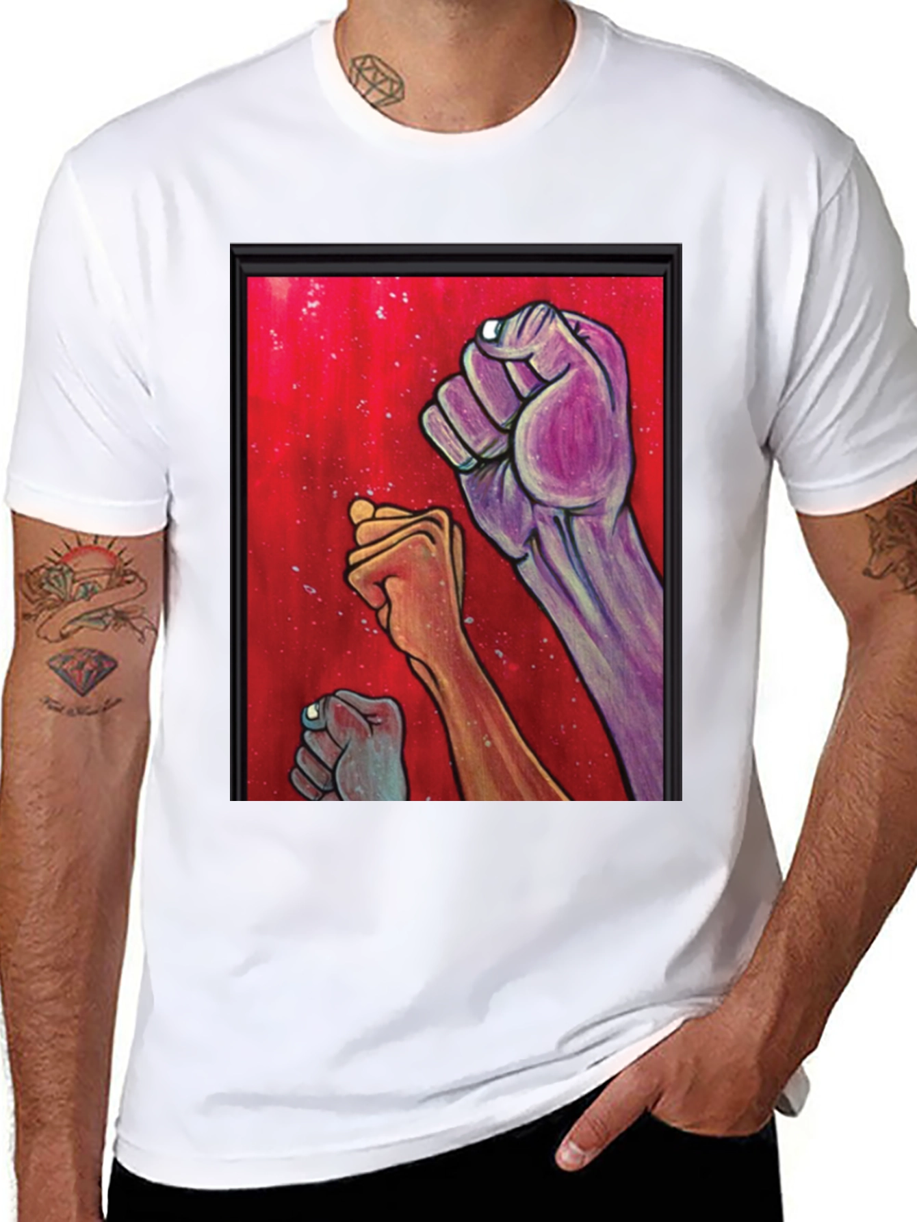 Unity Fist Graphic Tee - Black