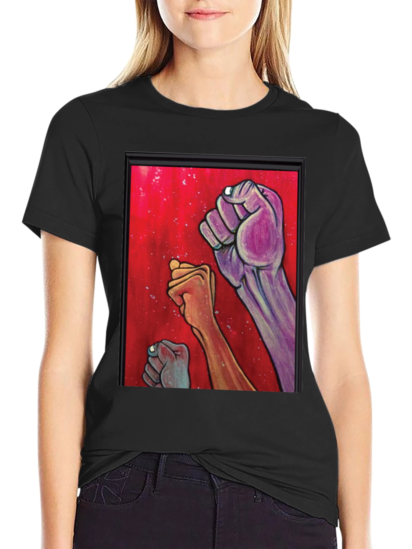 Unity Fist Graphic Tee - Black