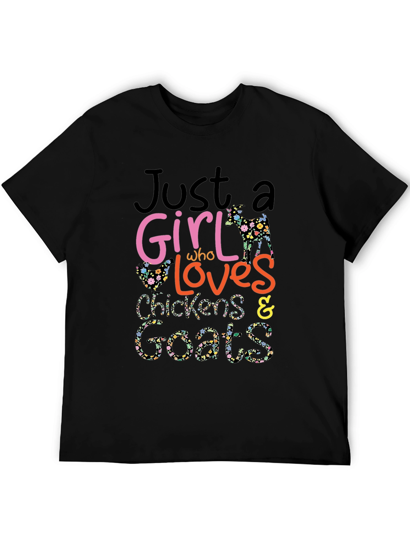 Girl Loves Chickens & Goats T-Shirt