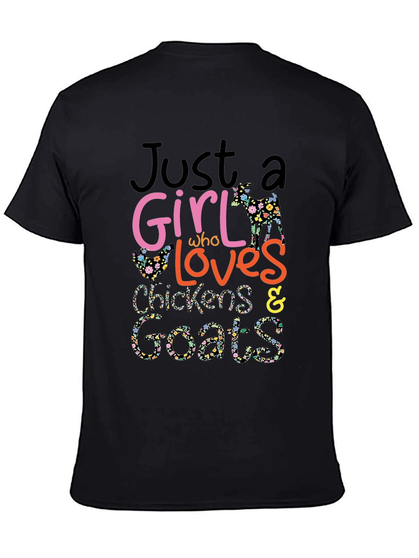 Girl Loves Chickens & Goats T-Shirt