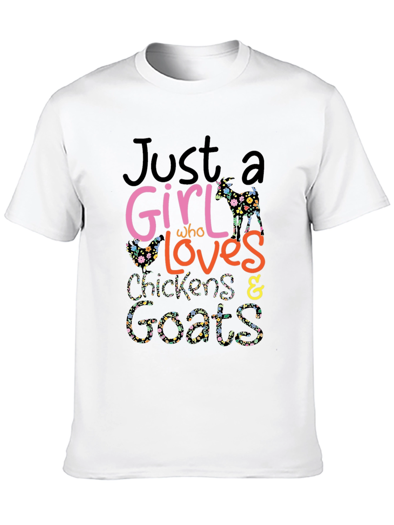 Girl Loves Chickens & Goats T-Shirt