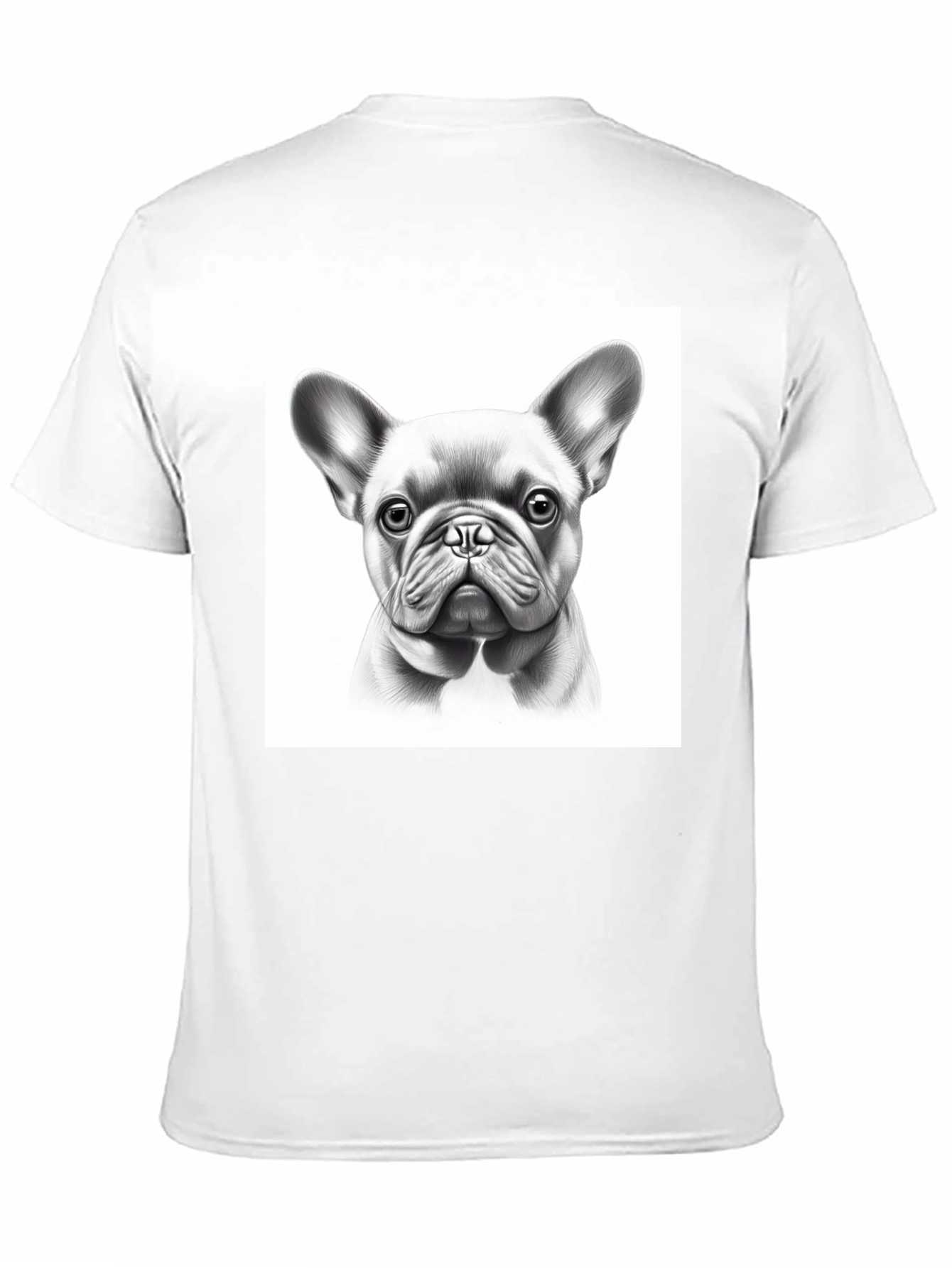 French Bulldog Portrait Black T-Shirt