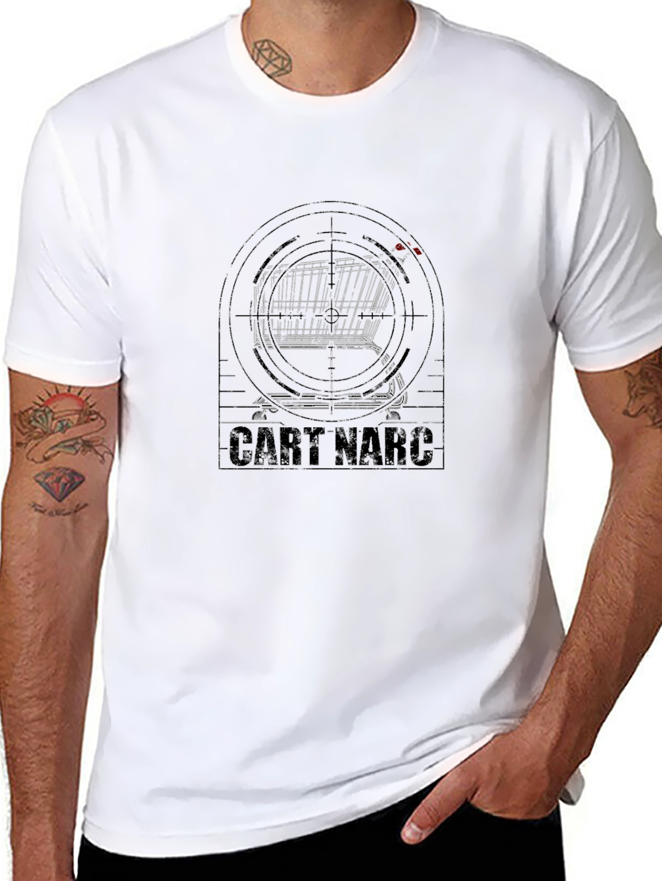 Cart Narc T-Shirt - Black Graphic Tee