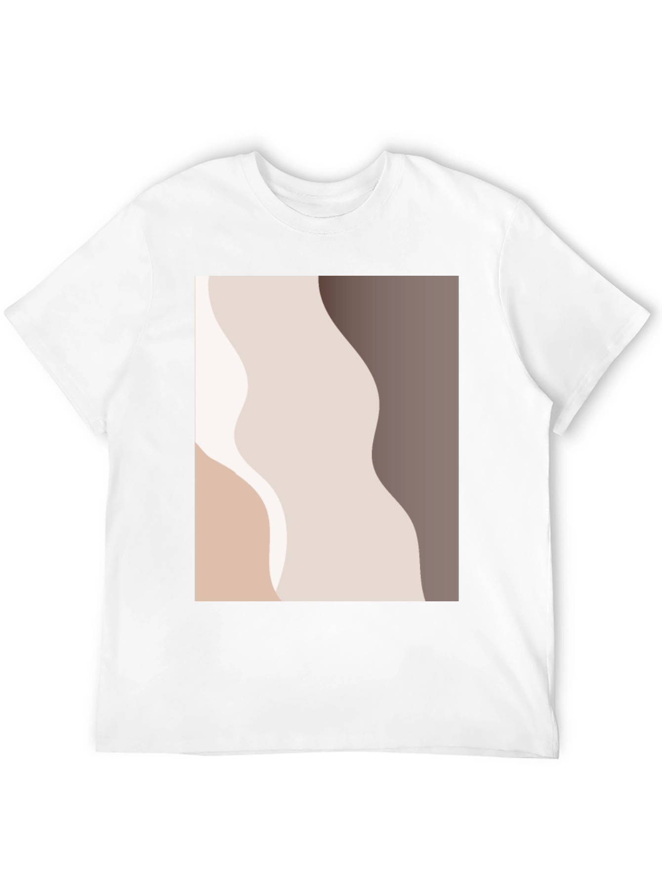 Minimalist Abstract Graphic Print Black T-Shirt