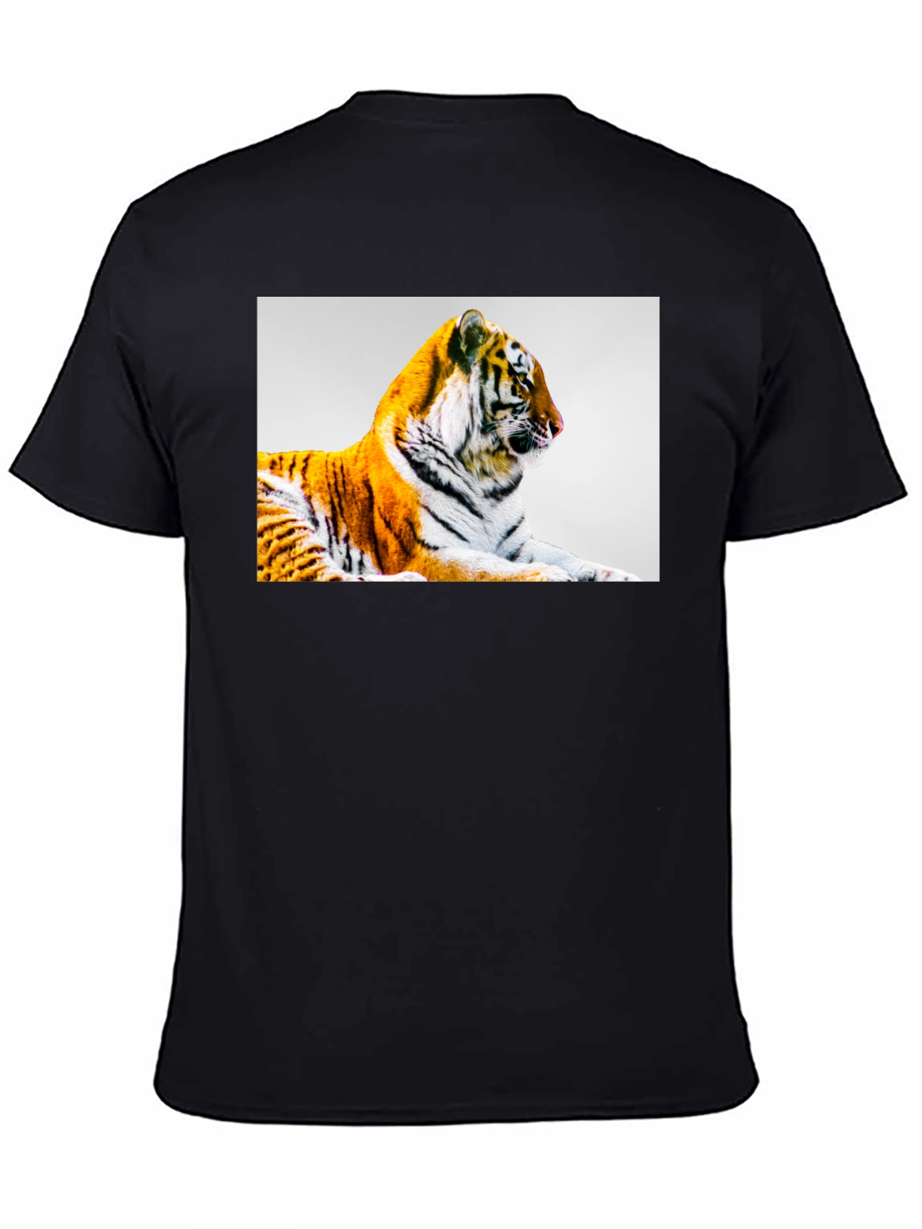Tiger Graphic Print Black T-Shirt