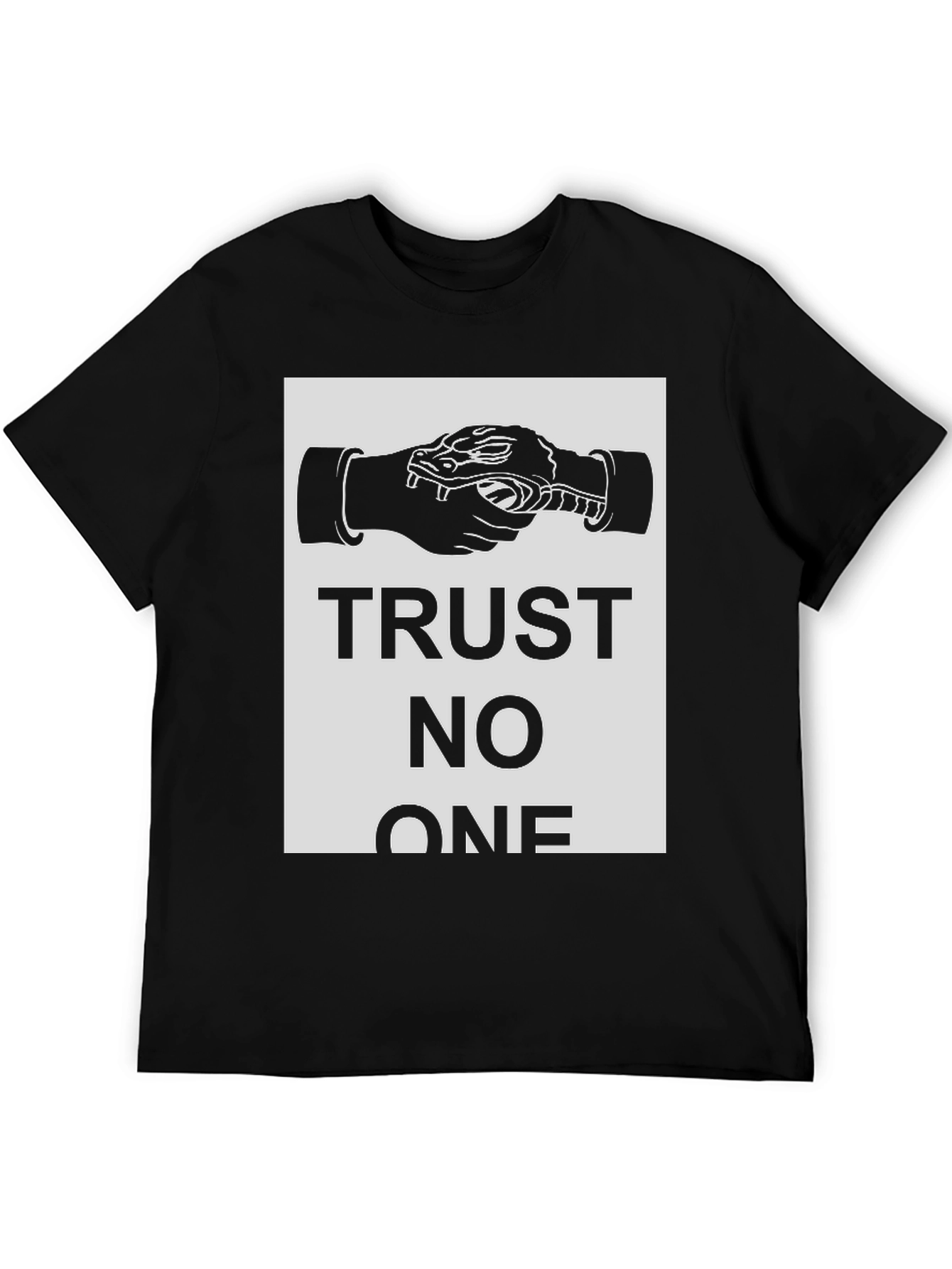 Trust No One Snake Handshake Graphic Tee