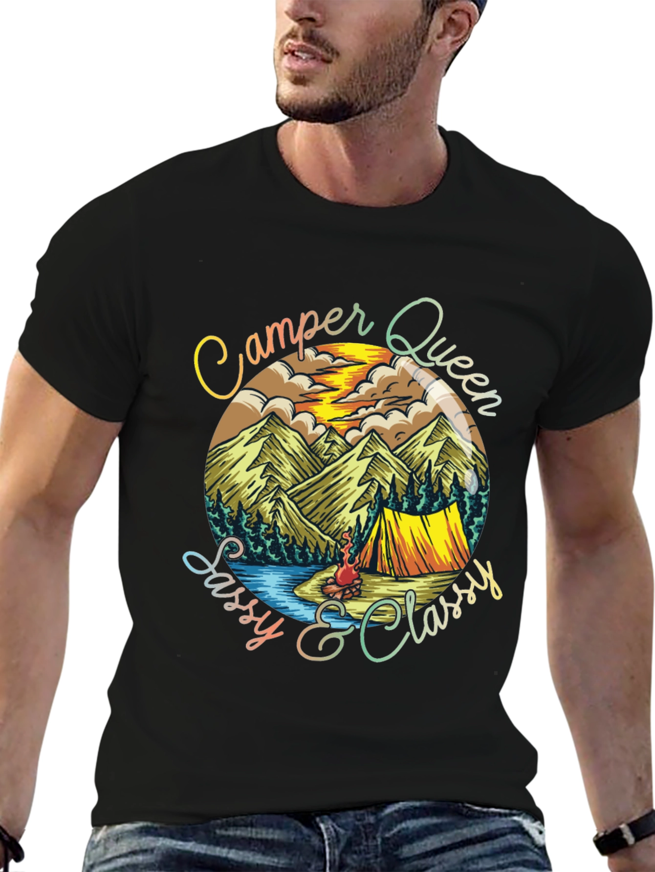 Camper Queen Sassy & Classy Graphic Tee