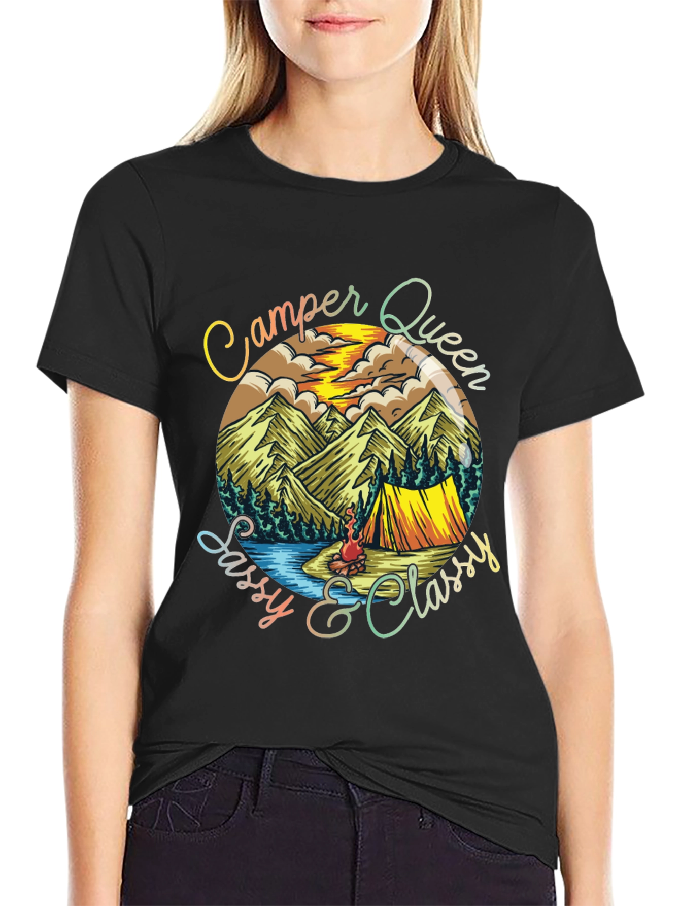 Camper Queen Sassy & Classy Graphic Tee