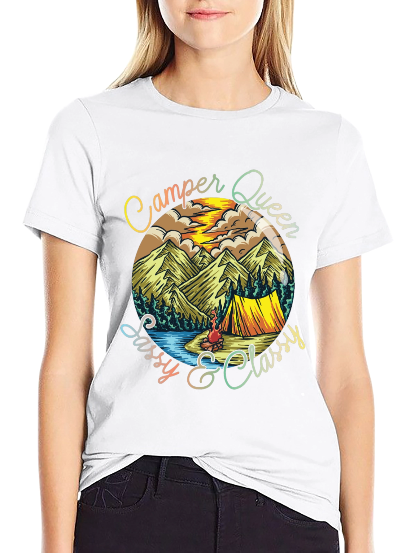 Camper Queen Sassy & Classy Graphic Tee