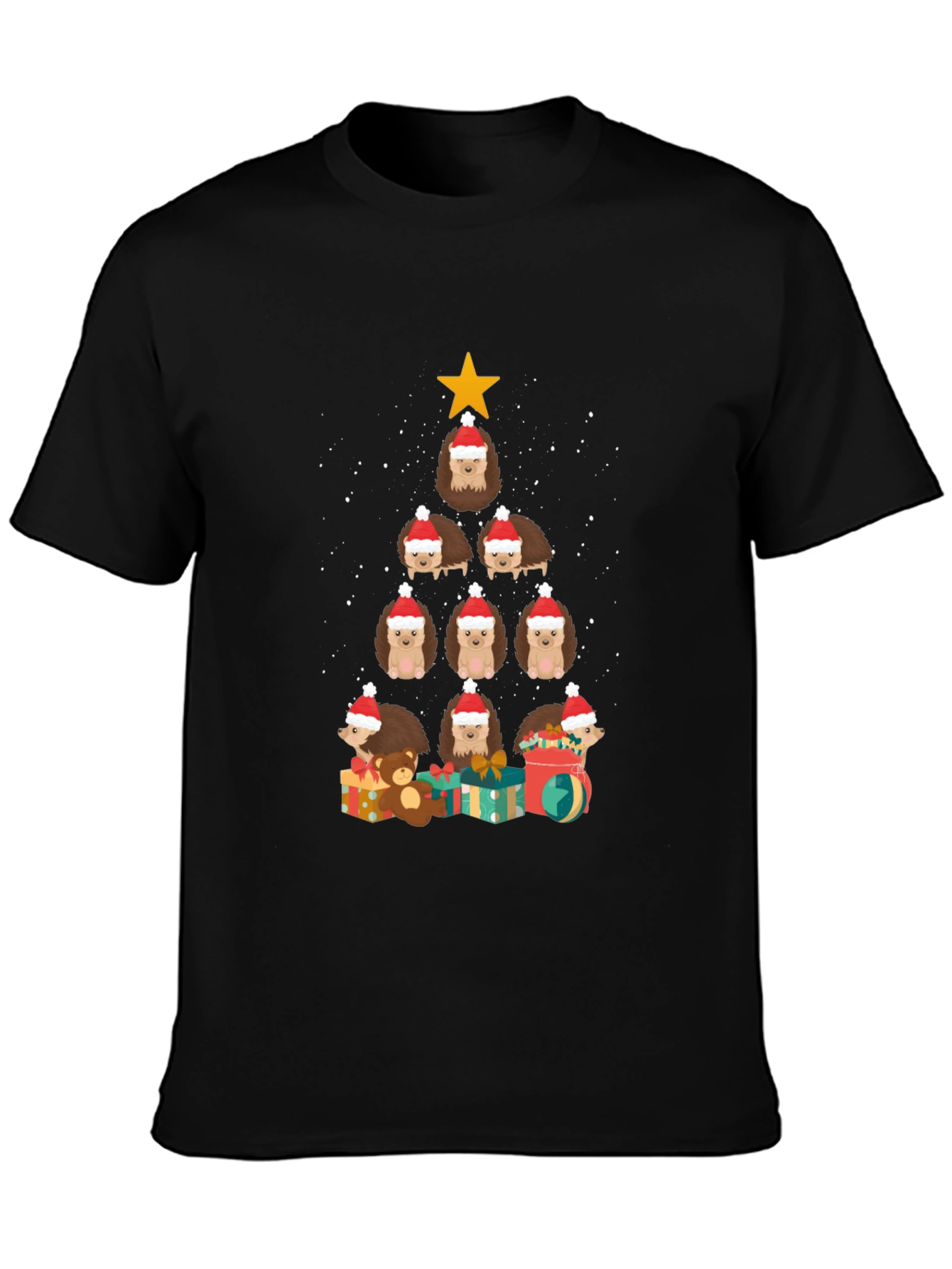 Holiday Hedgehog Christmas Tree T-Shirt