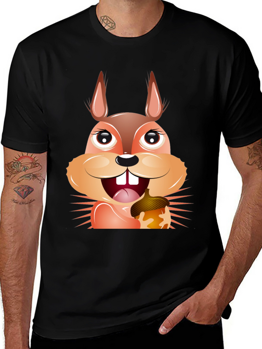 Squirrel Acorn Graphic T-Shirt - Fun Animal Tee