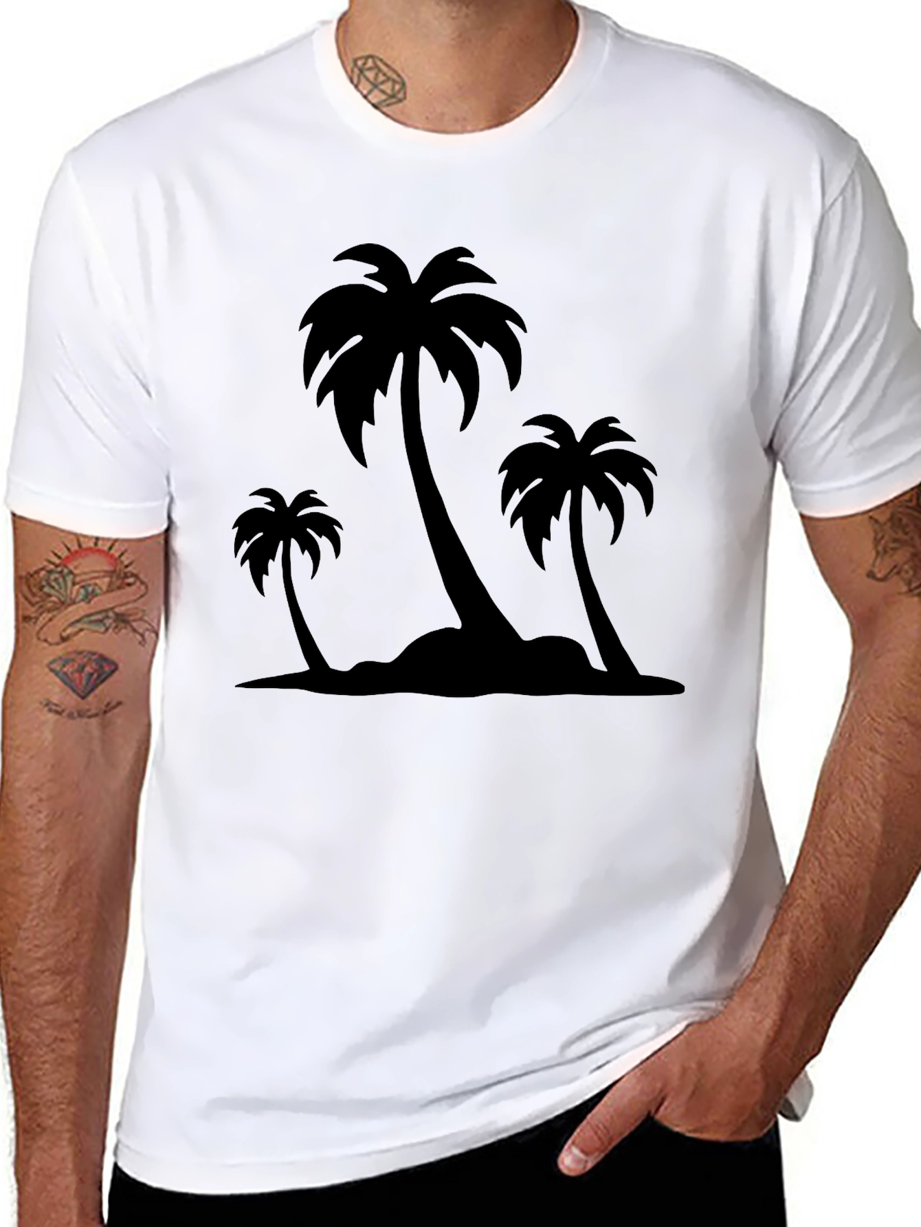 Palm Tree Graphic Tee - Island Vibes T-Shirt
