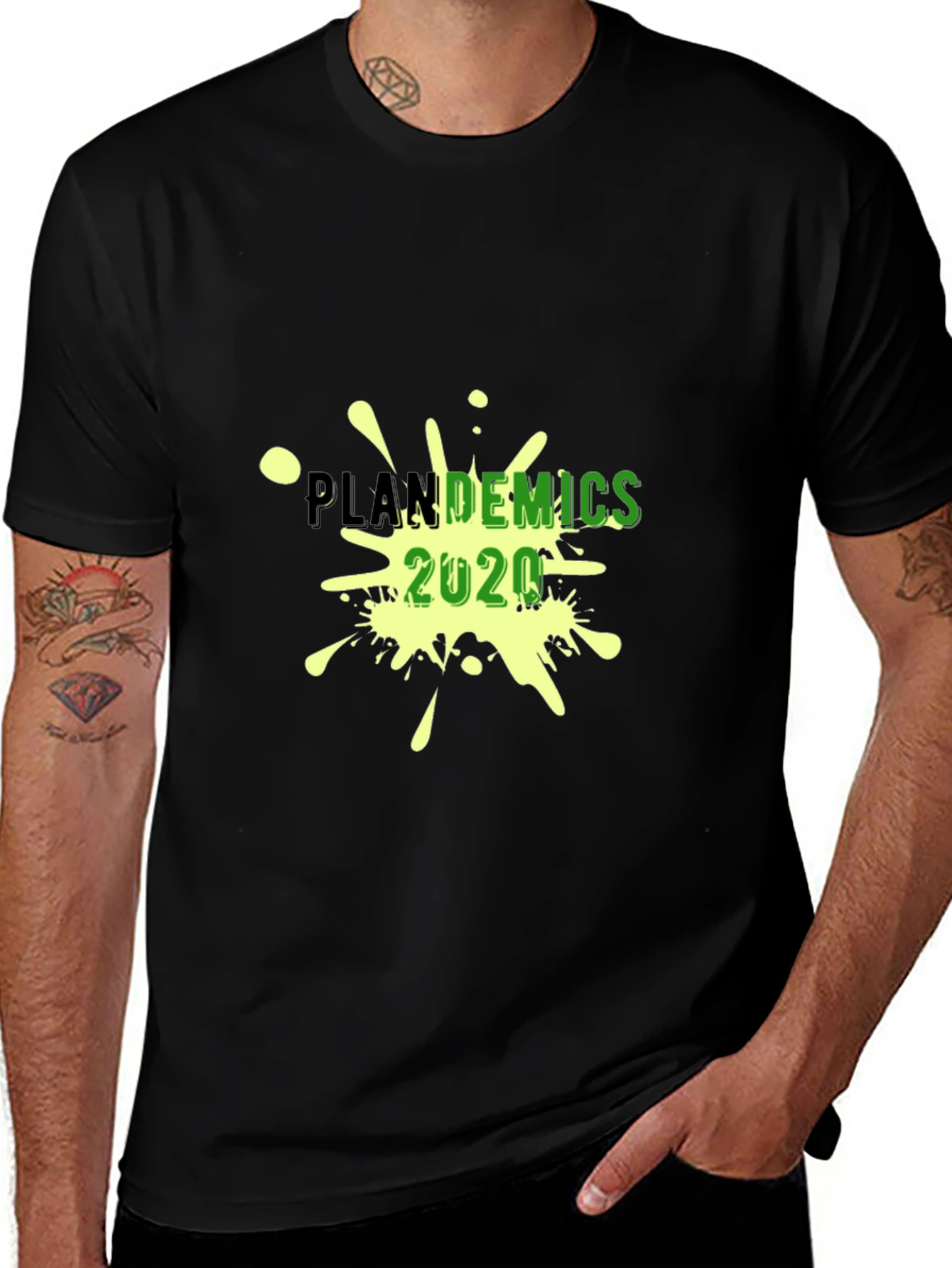 Plandemics 2020 Graphic T-Shirt - Black