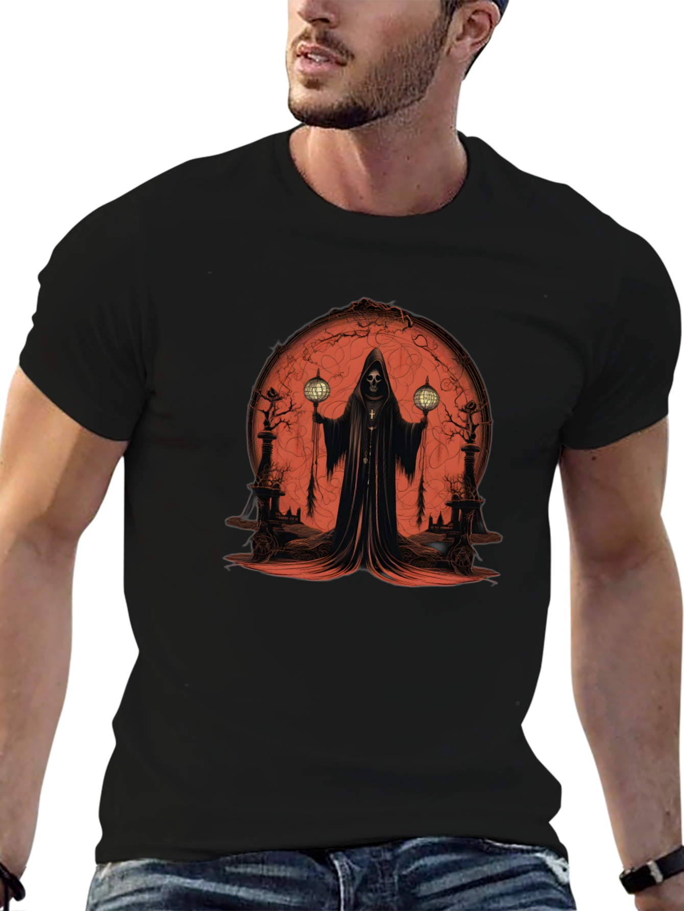 Grim Reaper Graphic Tee - Mens Black T-Shirt