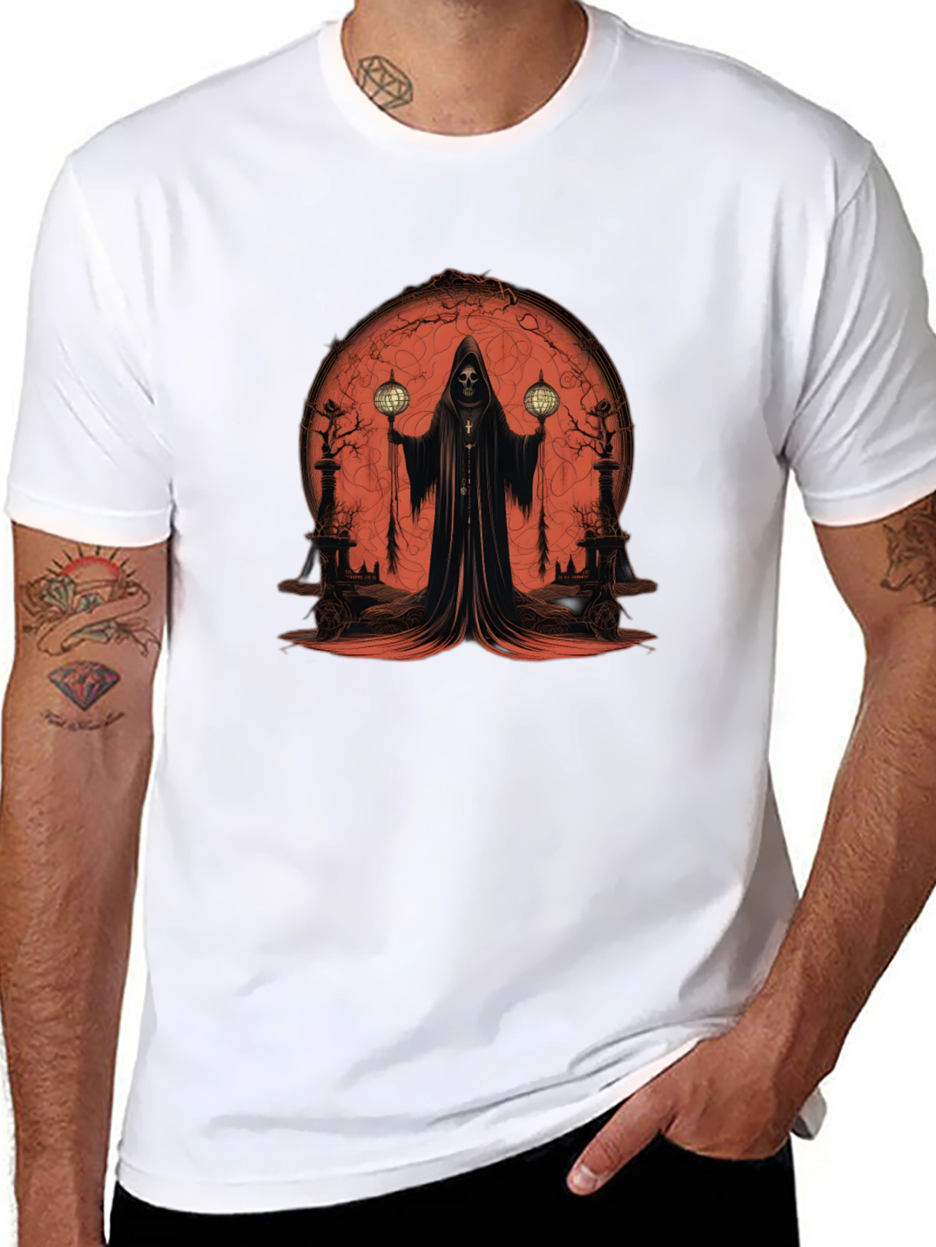 Grim Reaper Graphic Tee - Mens Black T-Shirt