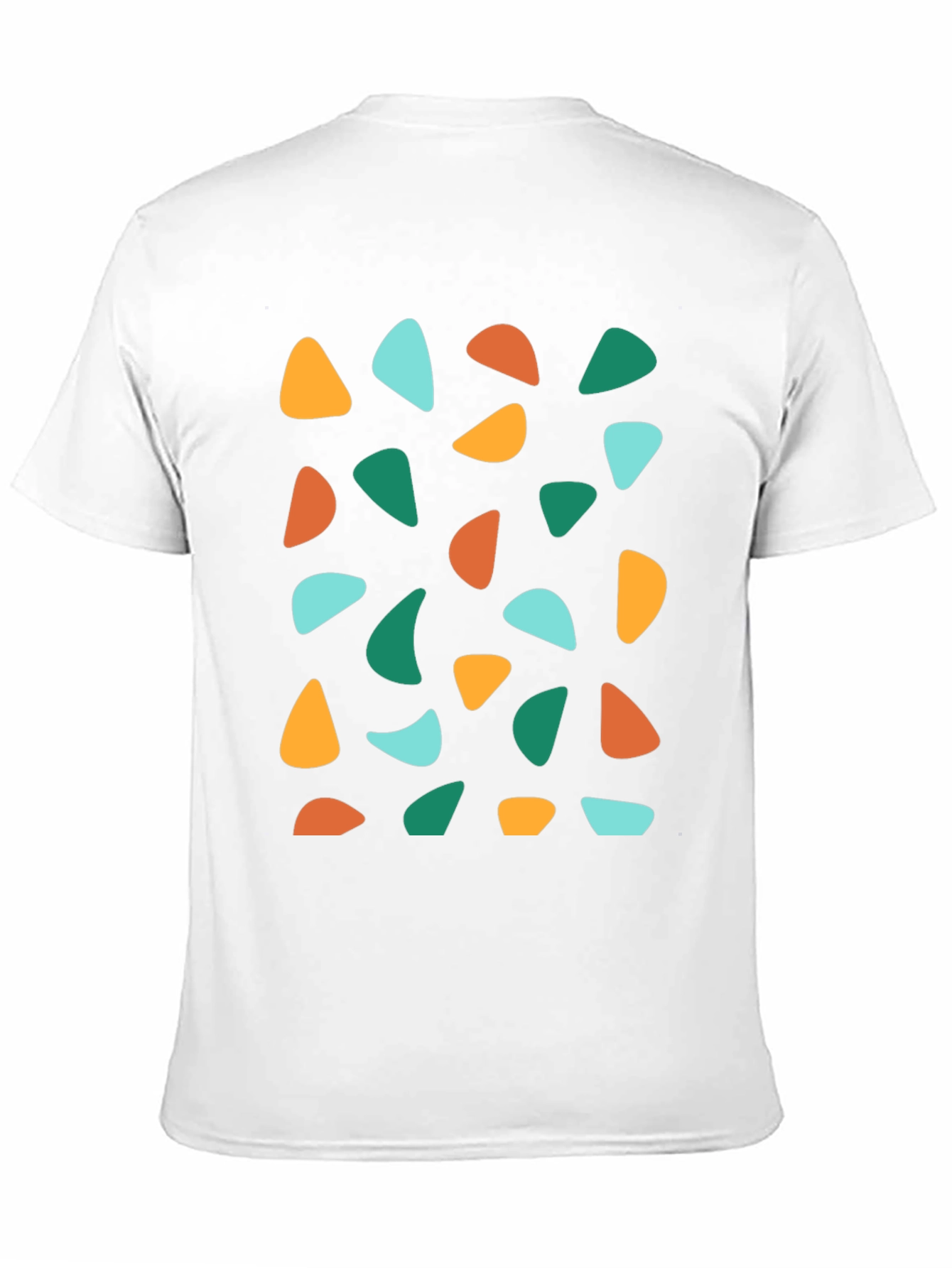 Retro Geometric Print Crew Neck T-Shirt