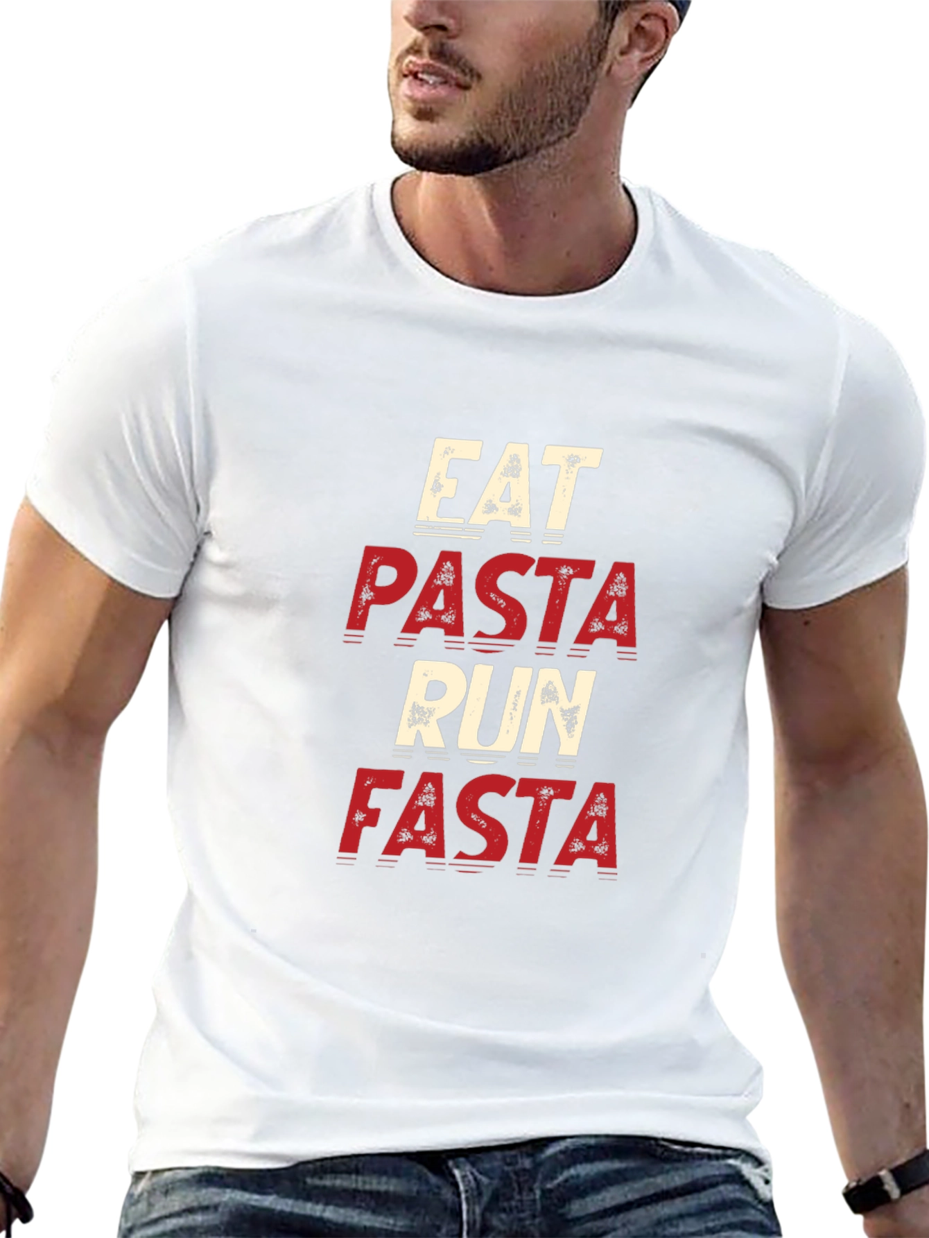 Eat Pasta Run Fasta Black T-Shirt