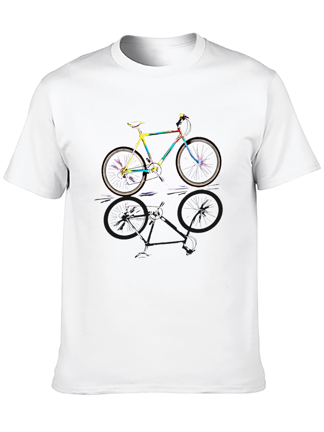 Colorful Bike Graphic T-Shirt