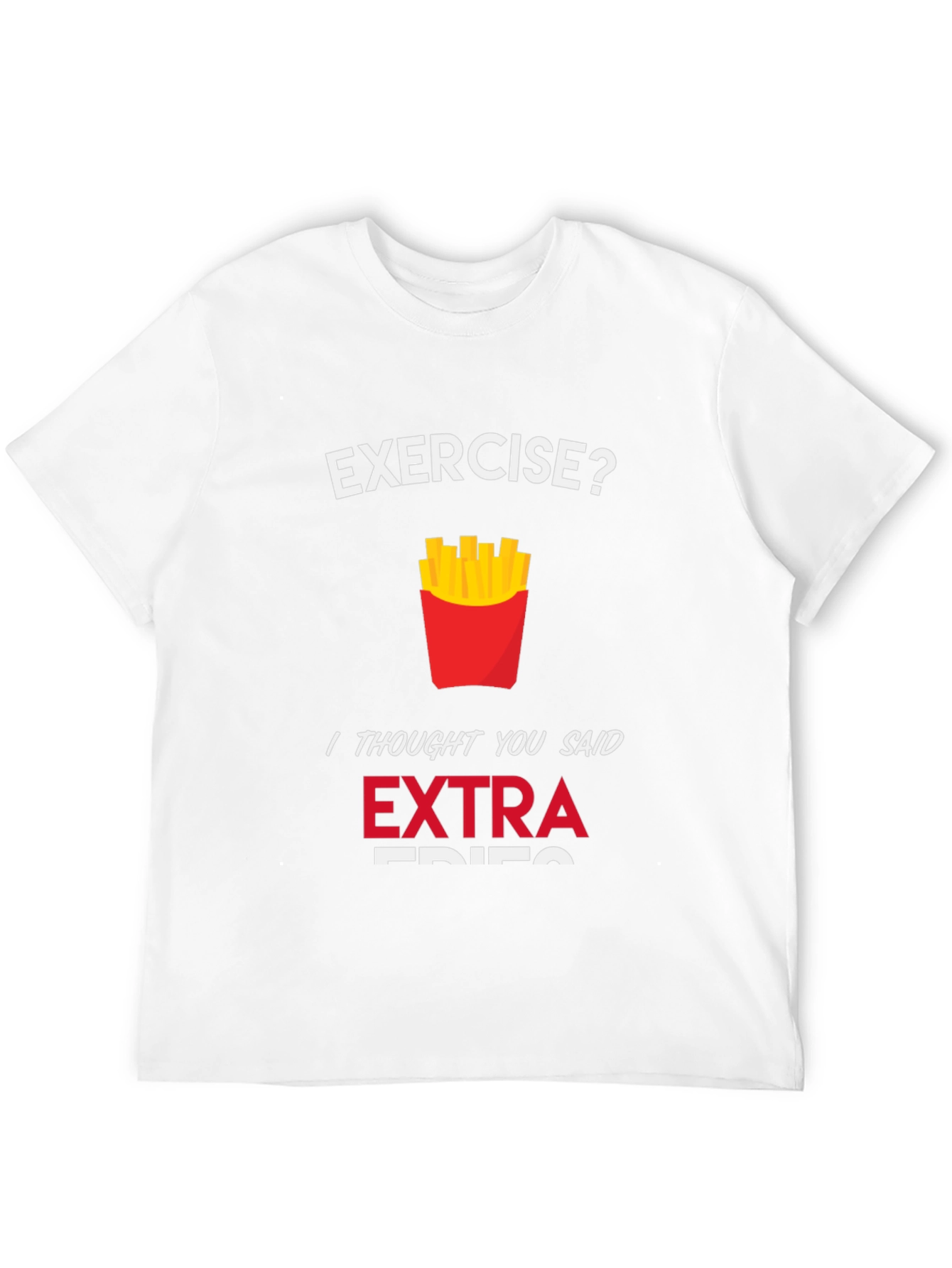 Funny Extra Fries Graphic T-Shirt for Food Lovers