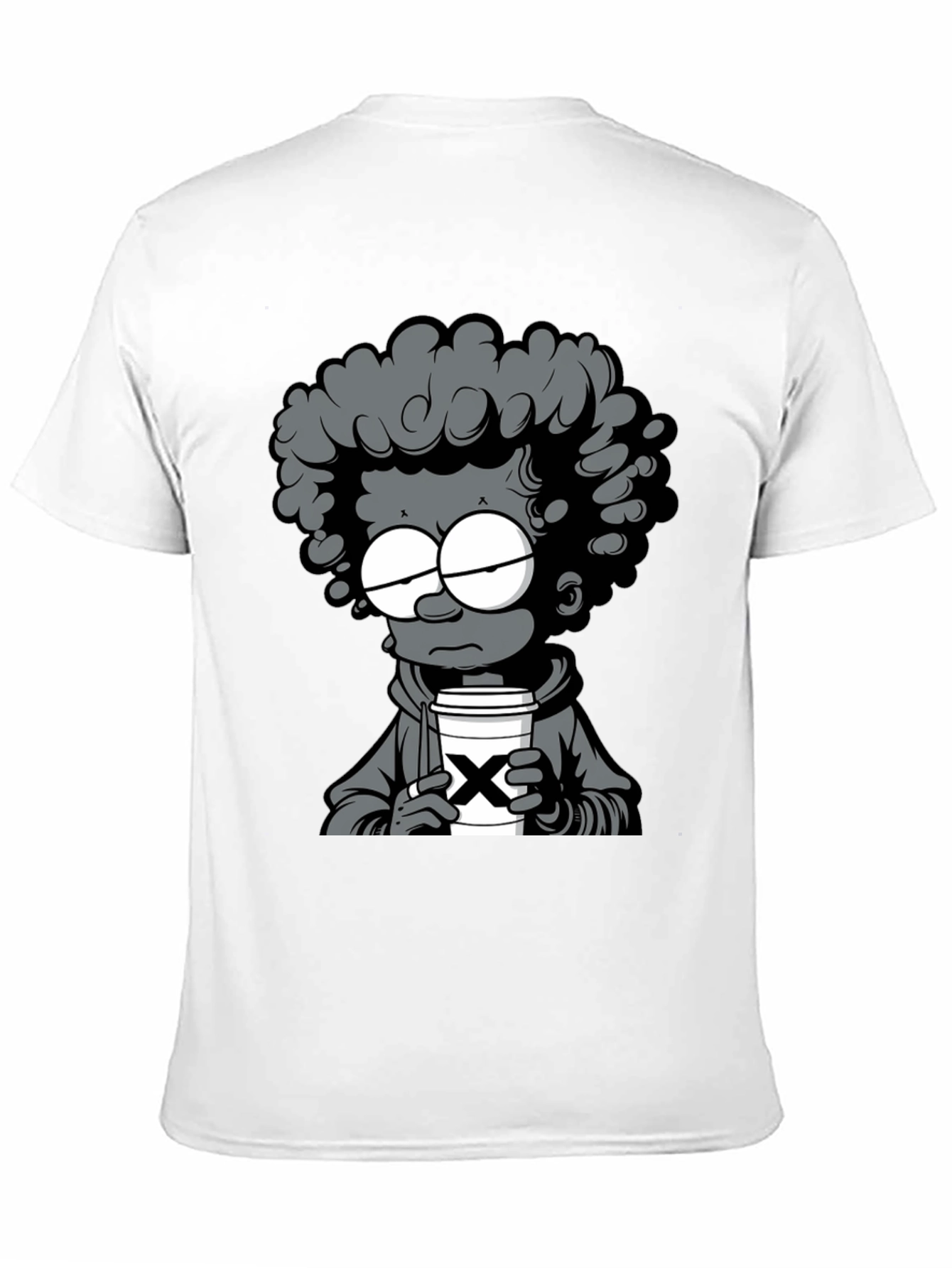 Cartoon Graphic T-Shirt - Coffee Lover