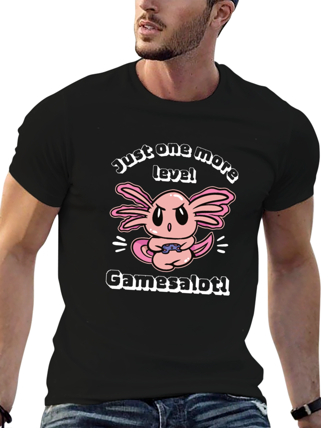 Gamer Axolotl T-Shirt - Just One More Level