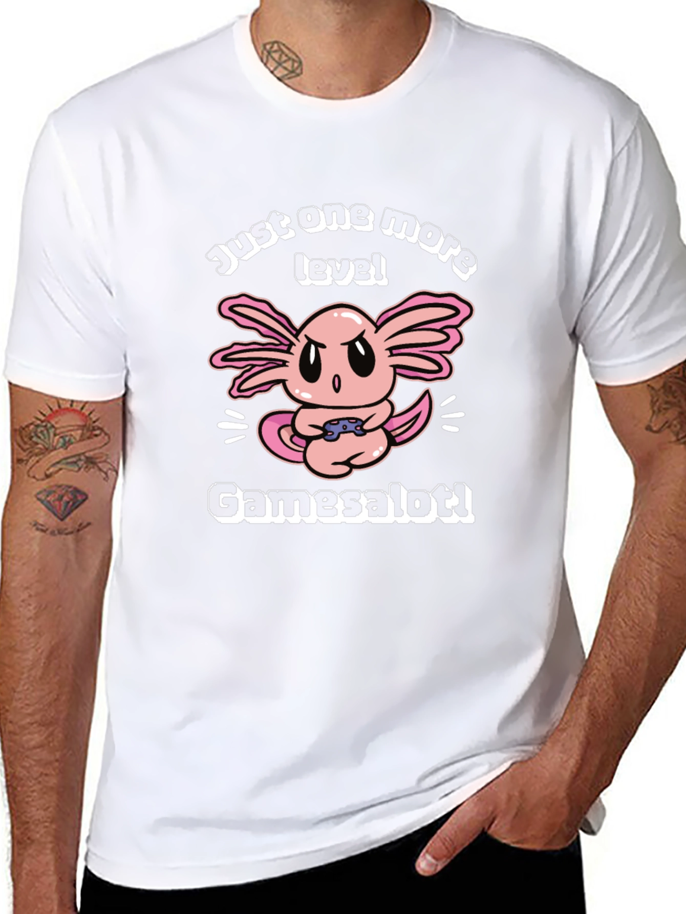 Gamer Axolotl T-Shirt - Just One More Level