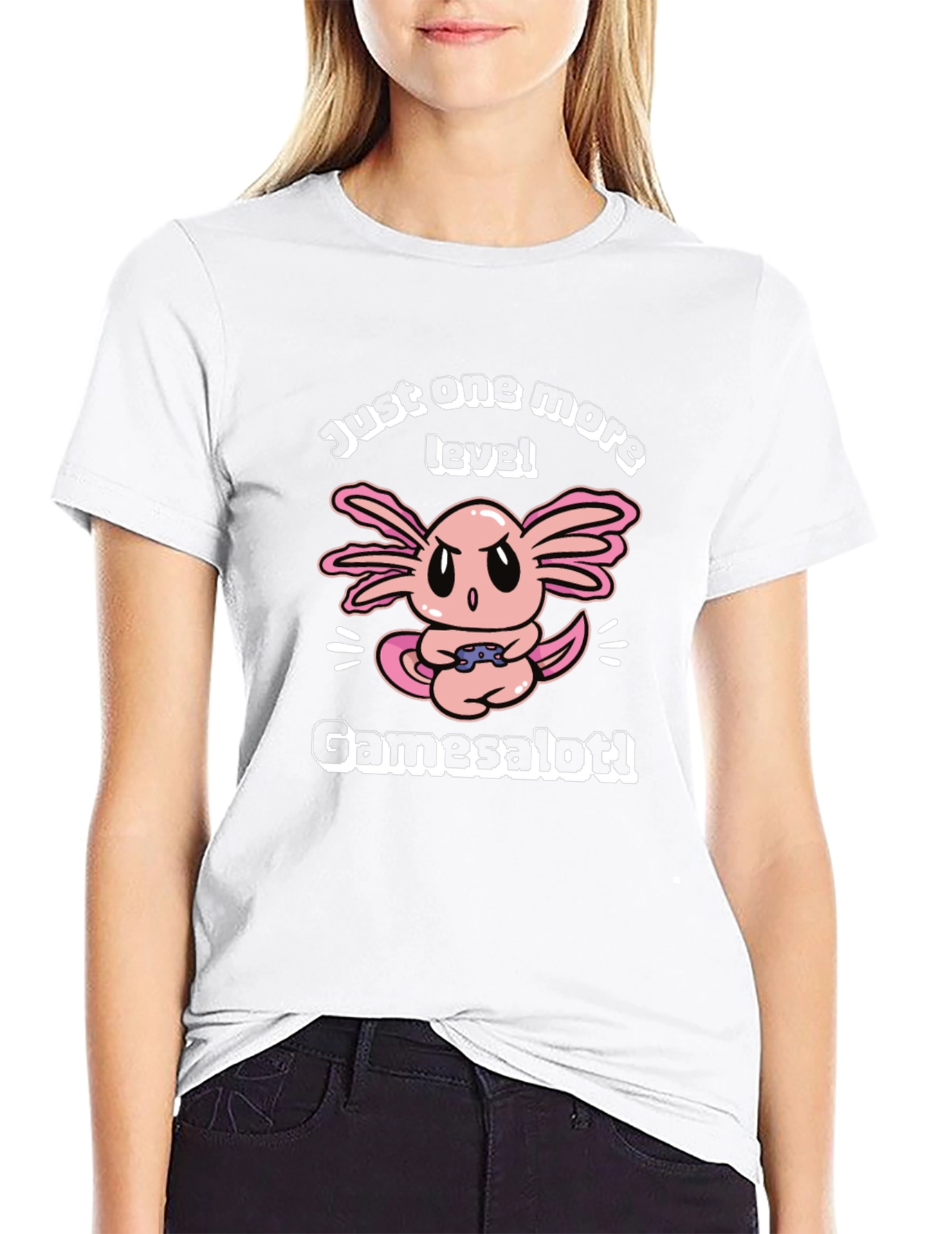 Gamer Axolotl T-Shirt - Just One More Level