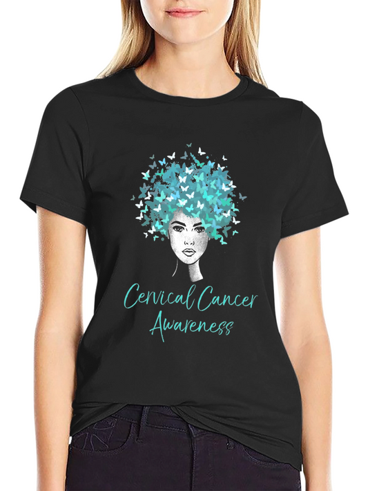 Cervical Cancer Awareness Butterfly T-Shirt
