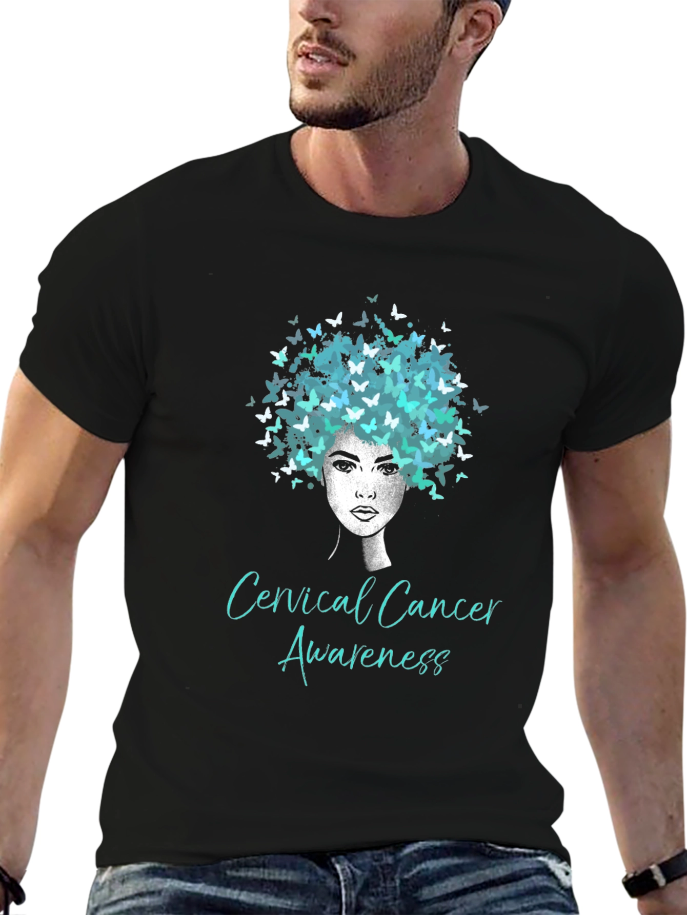 Cervical Cancer Awareness Butterfly T-Shirt