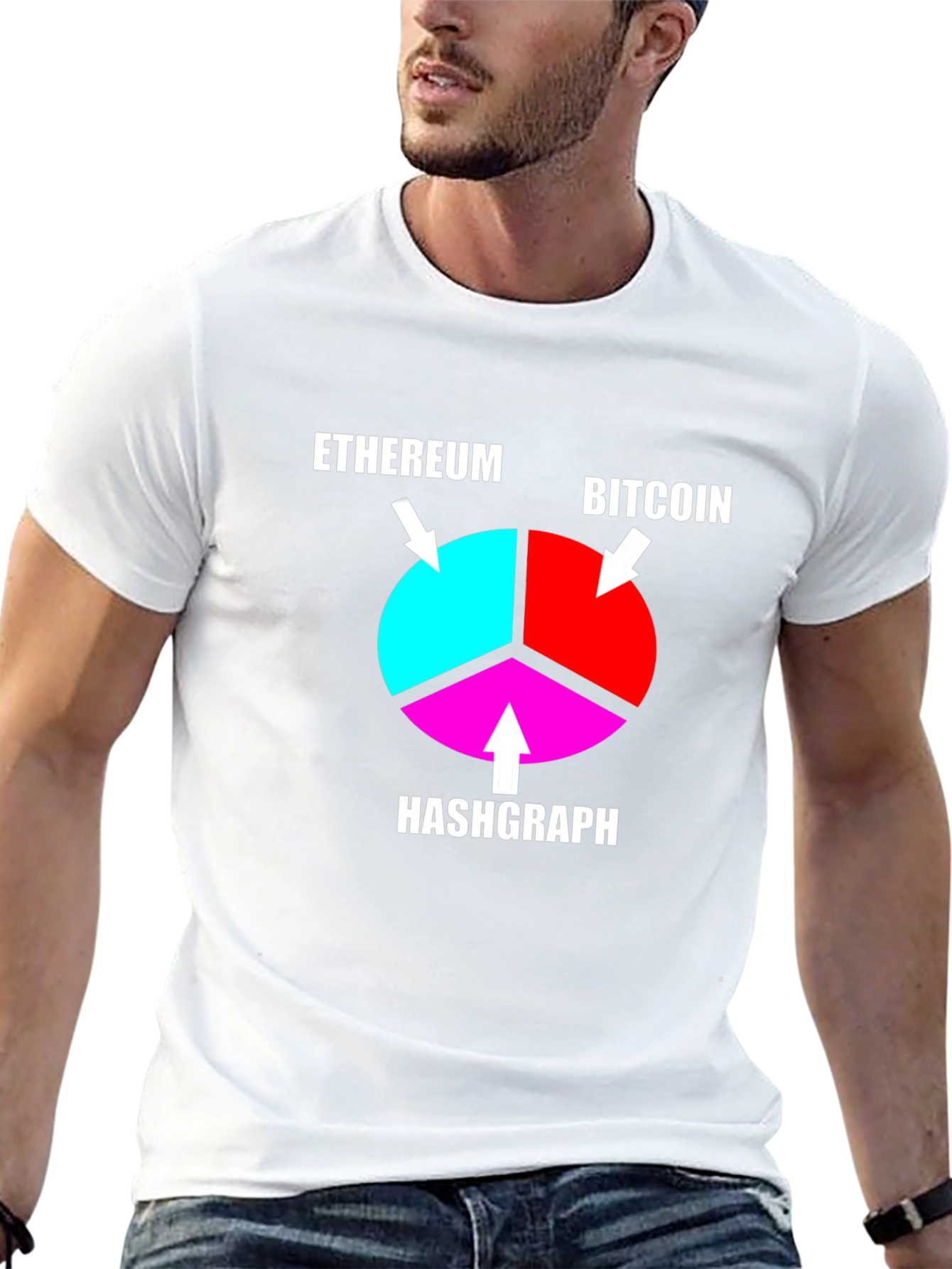Crypto Pie Chart T-Shirt - Bitcoin Ethereum Hashgraph Tee