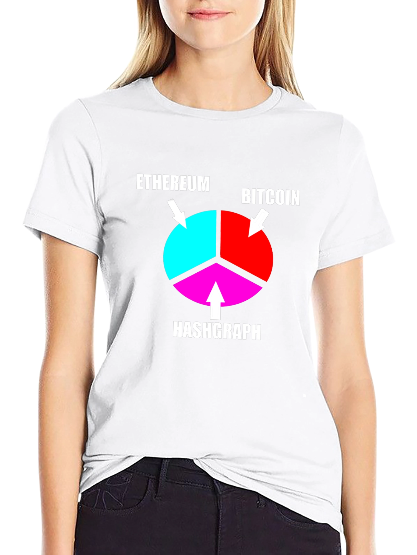 Crypto Pie Chart T-Shirt - Bitcoin Ethereum Hashgraph Tee