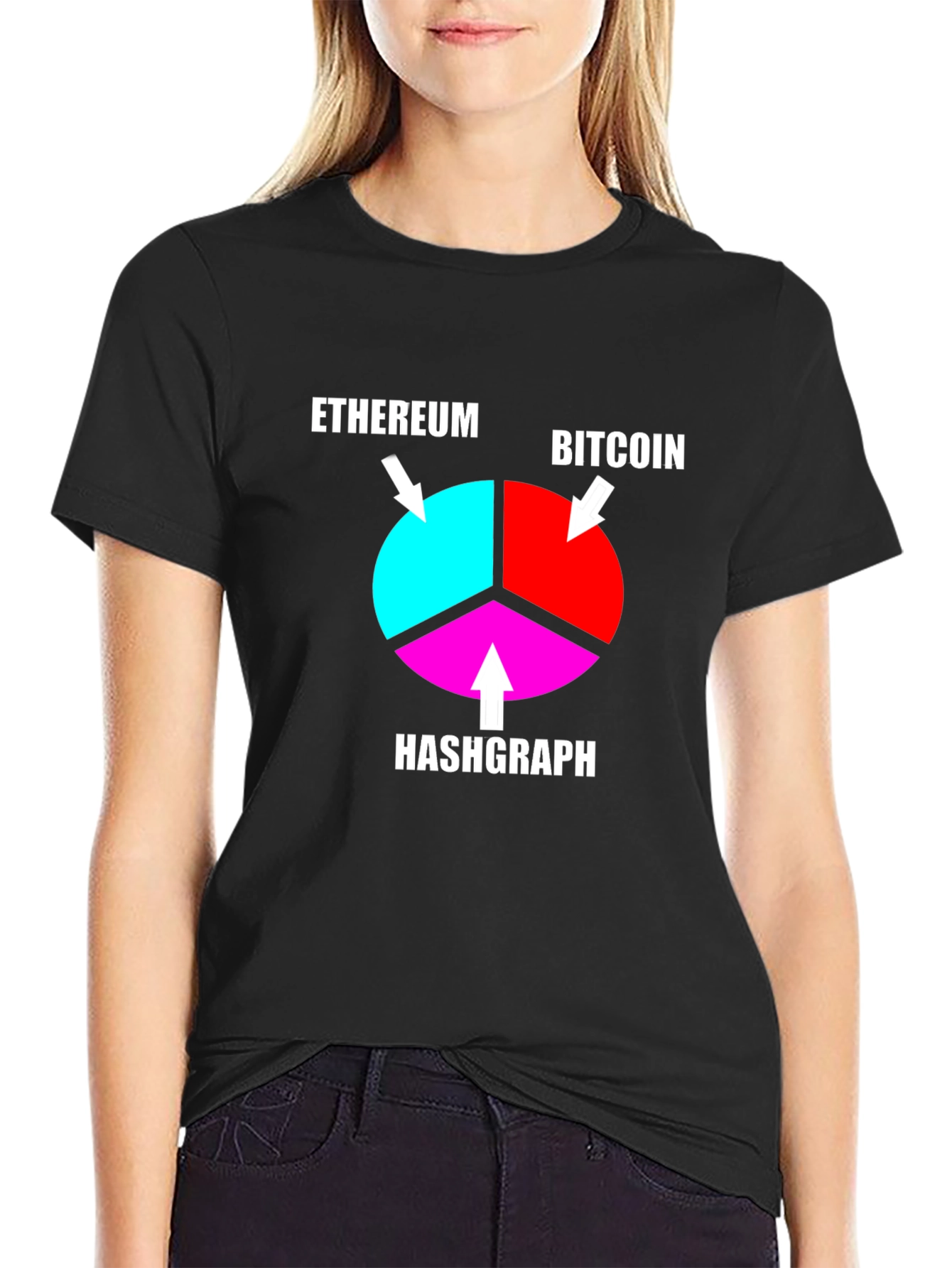 Crypto Pie Chart T-Shirt - Bitcoin Ethereum Hashgraph Tee