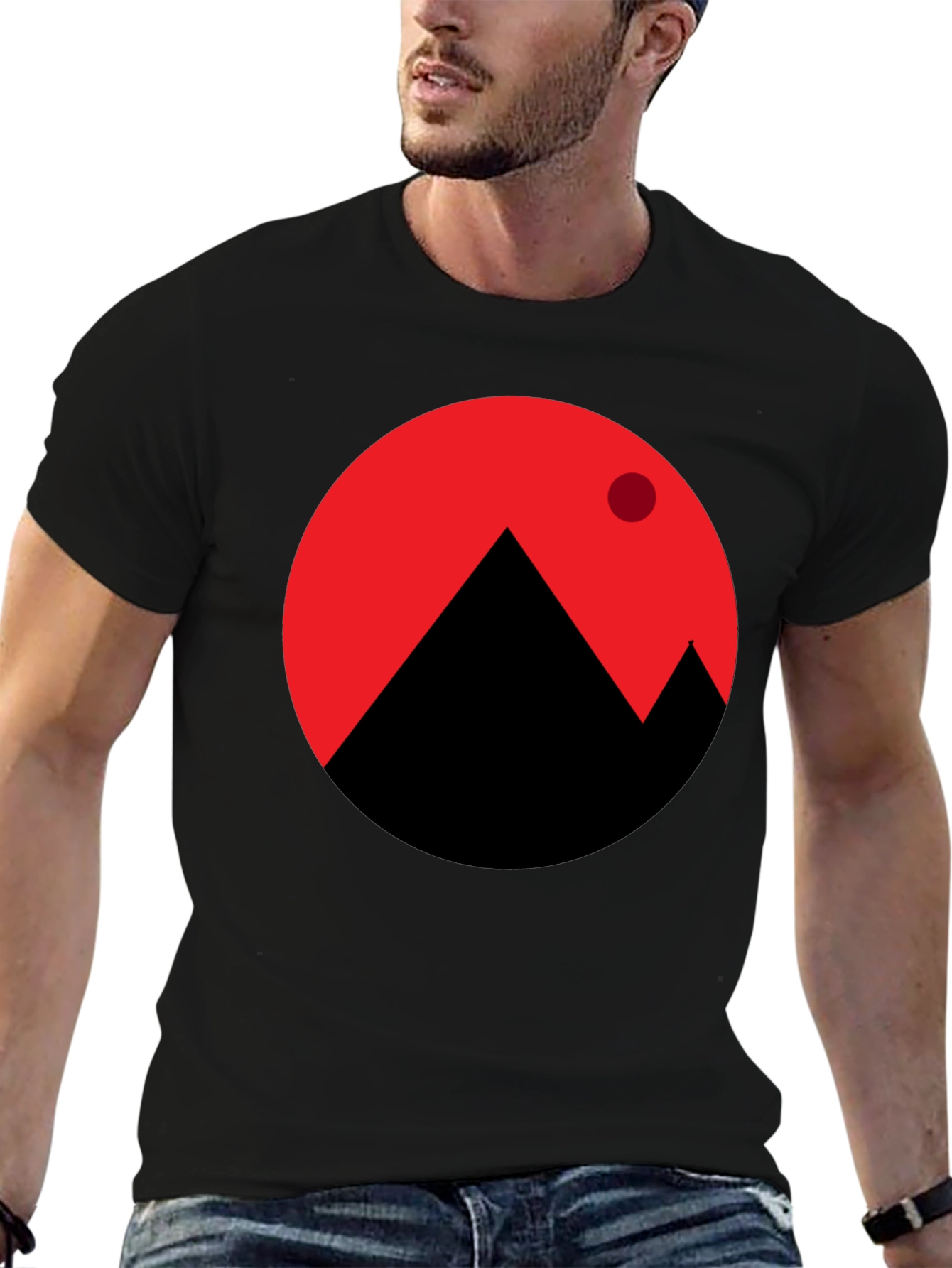 Modern Mountainscape Graphic T-Shirt