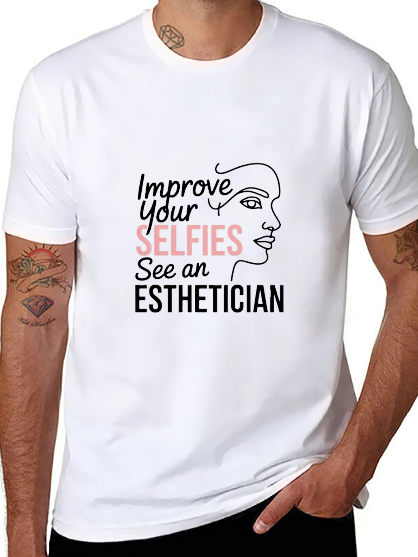 Improve Selfies Esthetician Black Graphic Tee