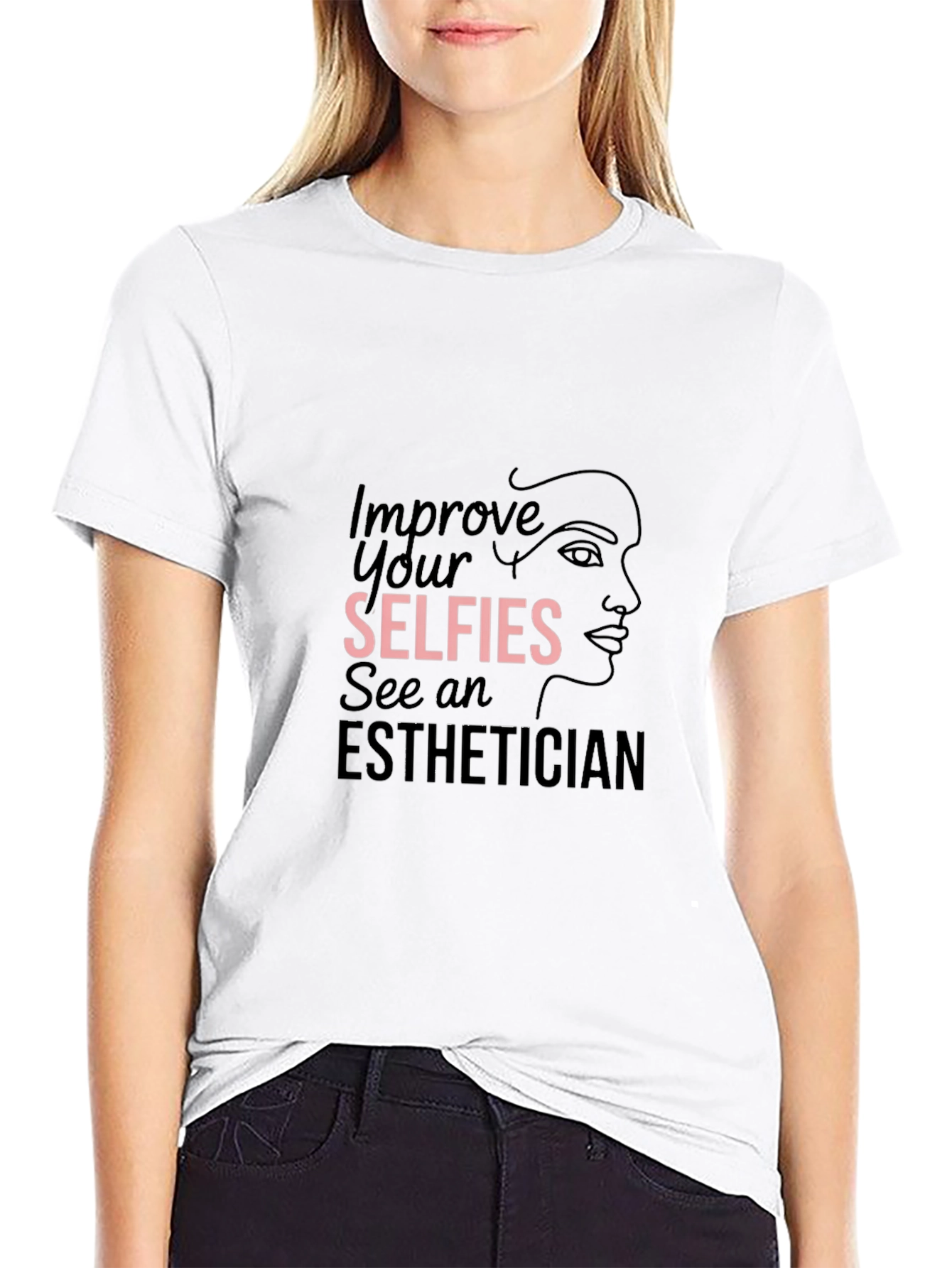 Improve Selfies Esthetician Black Graphic Tee
