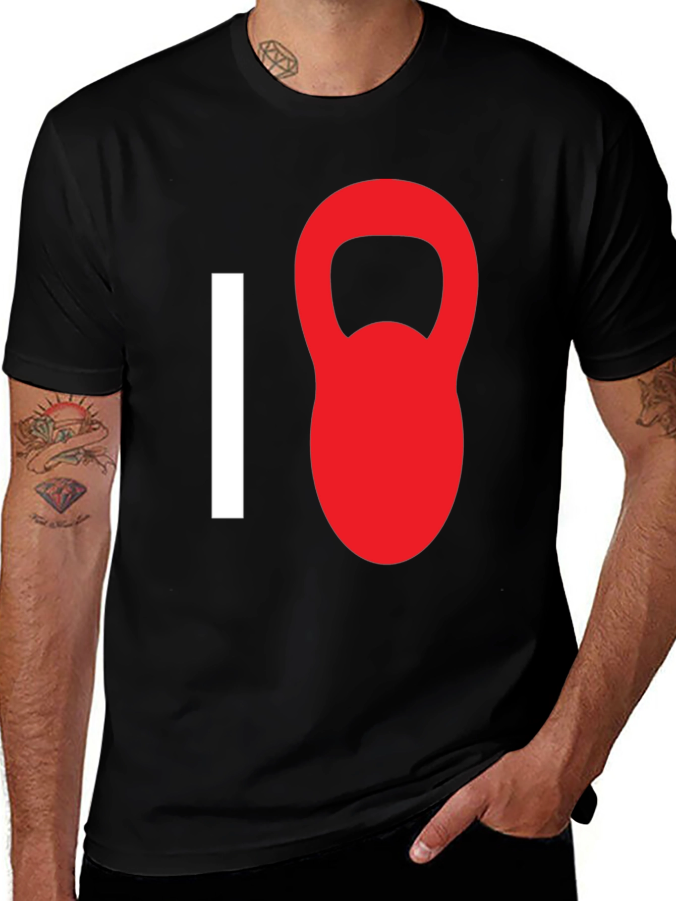 I Kettlebell T-Shirt - Black Workout Tee