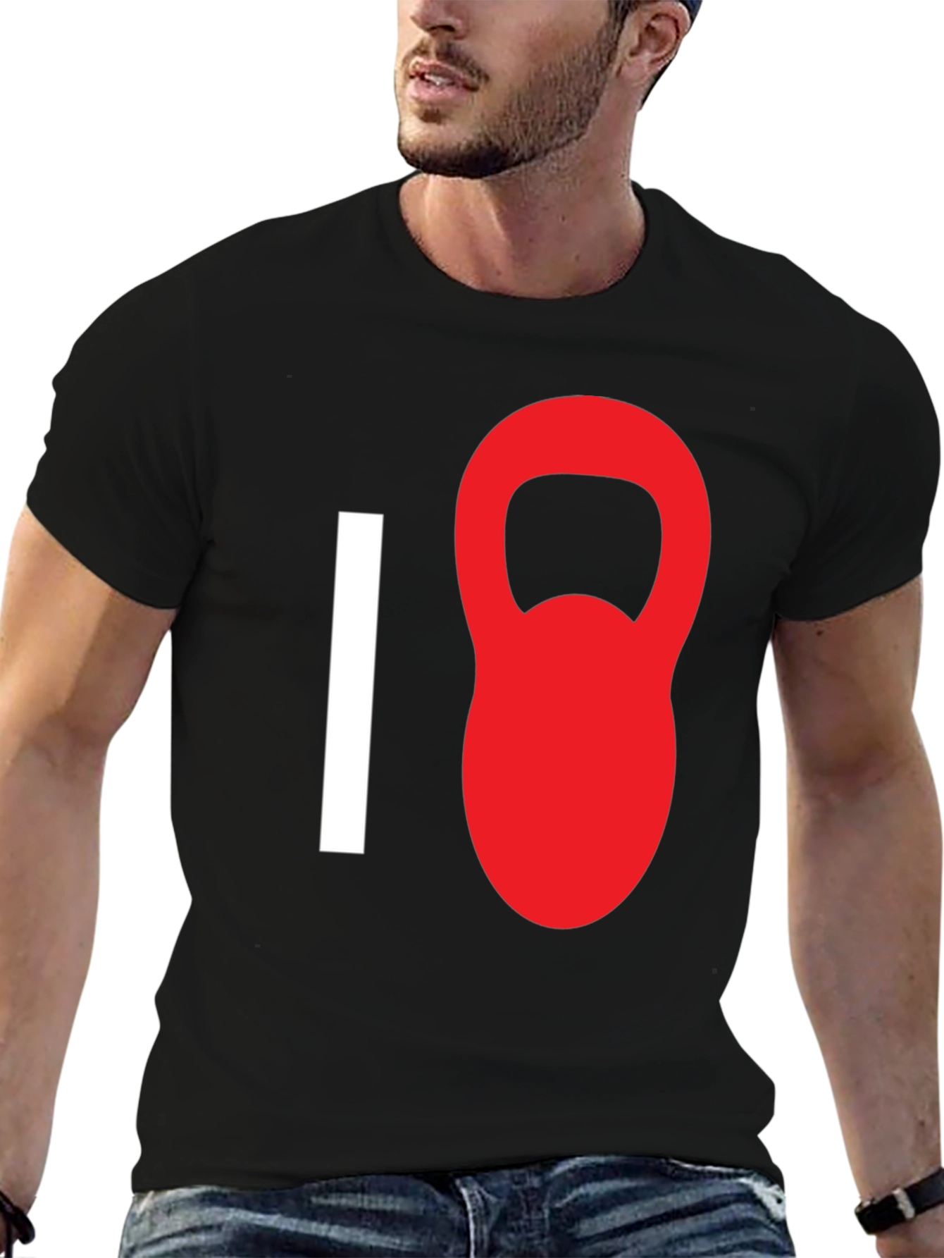I Kettlebell T-Shirt - Black Workout Tee