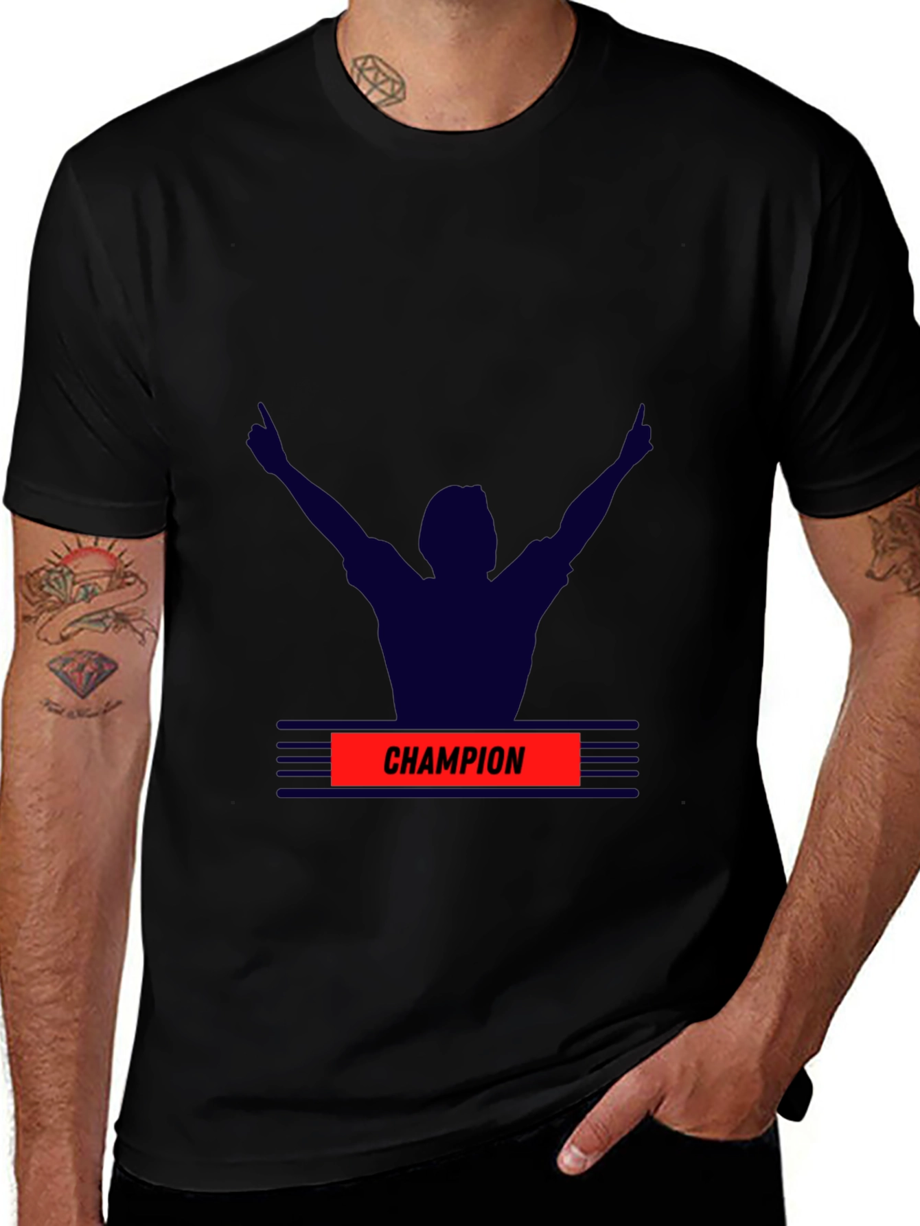 Champion Graphic Black T-Shirt