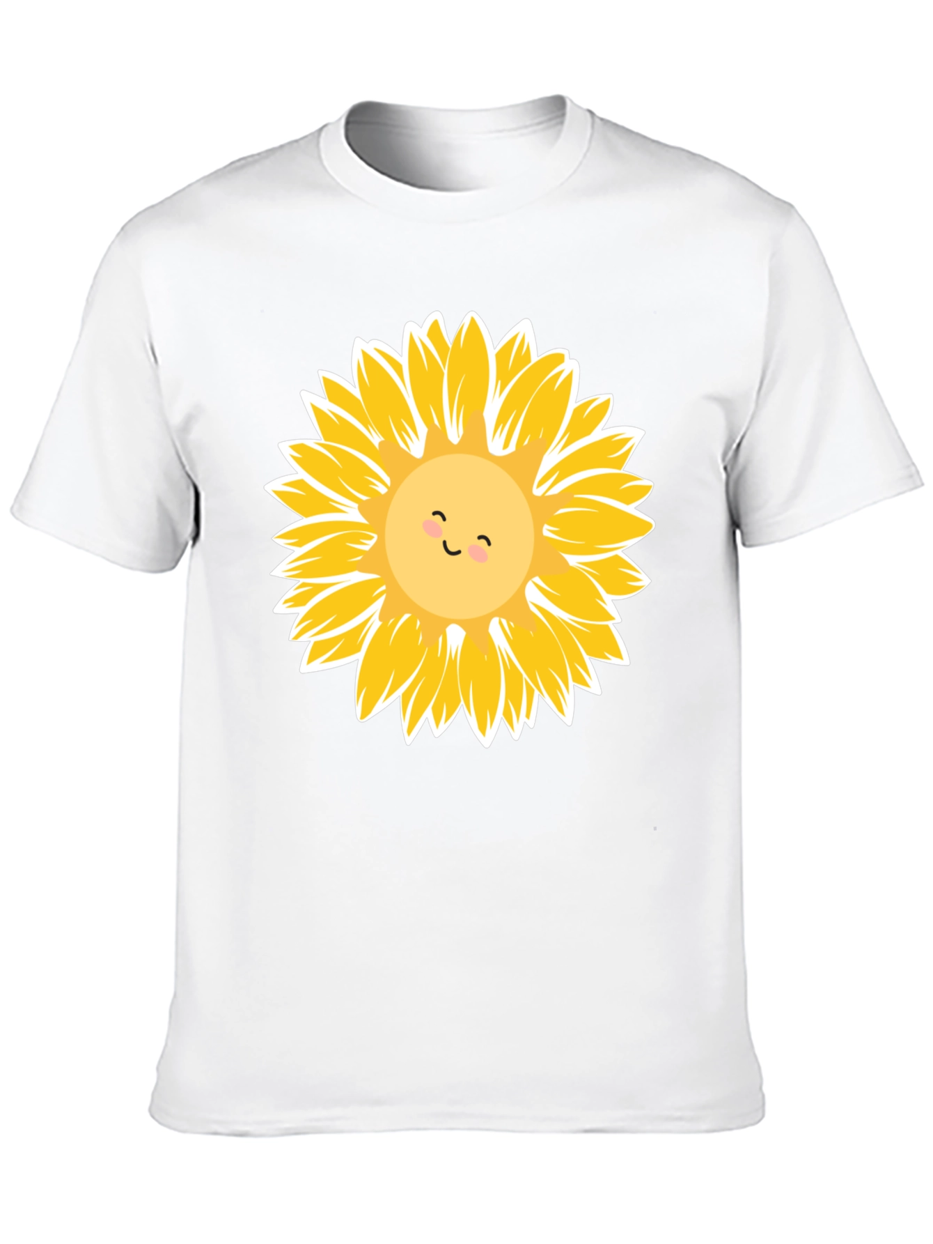 Sunflower Graphic Tee - Black Cotton Casual Shirt