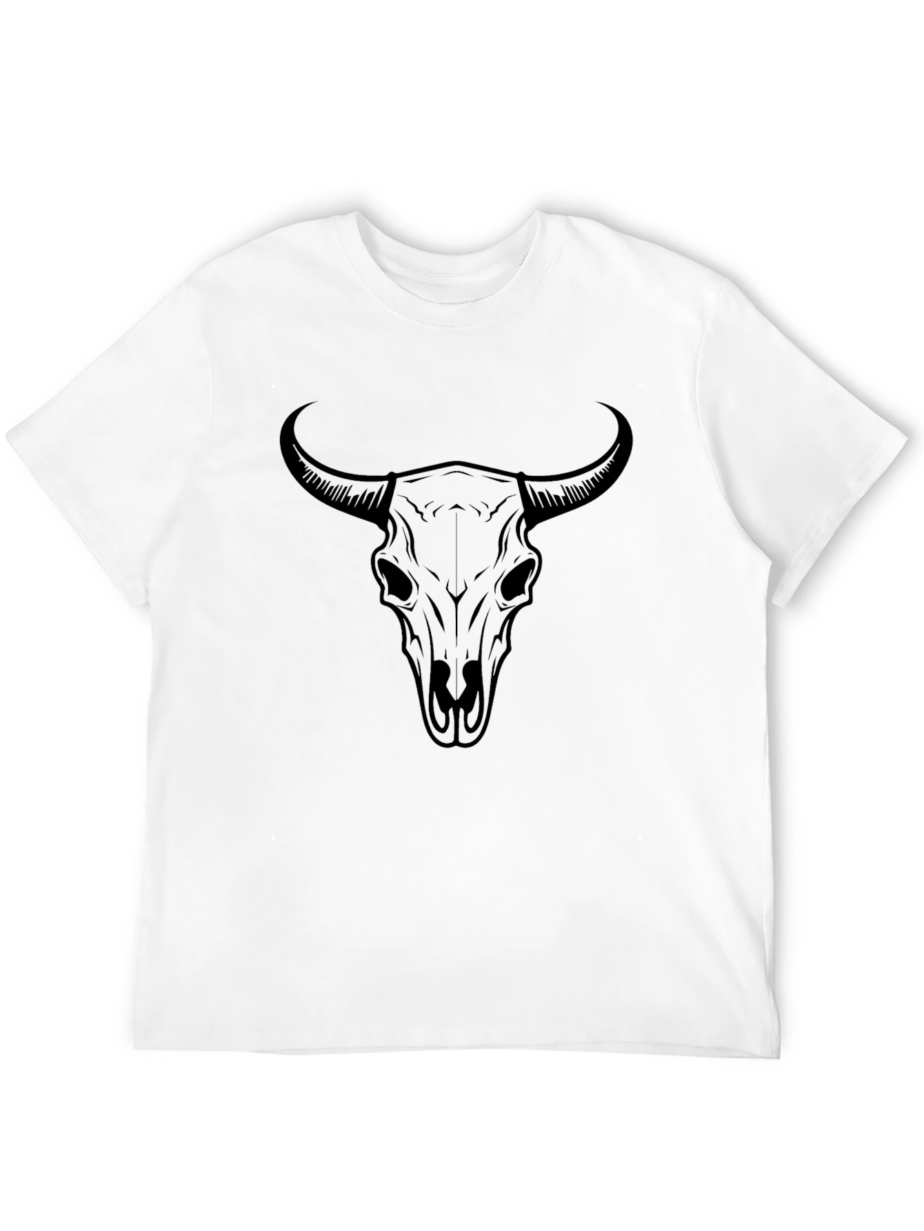 Black Bull Skull Graphic Tee